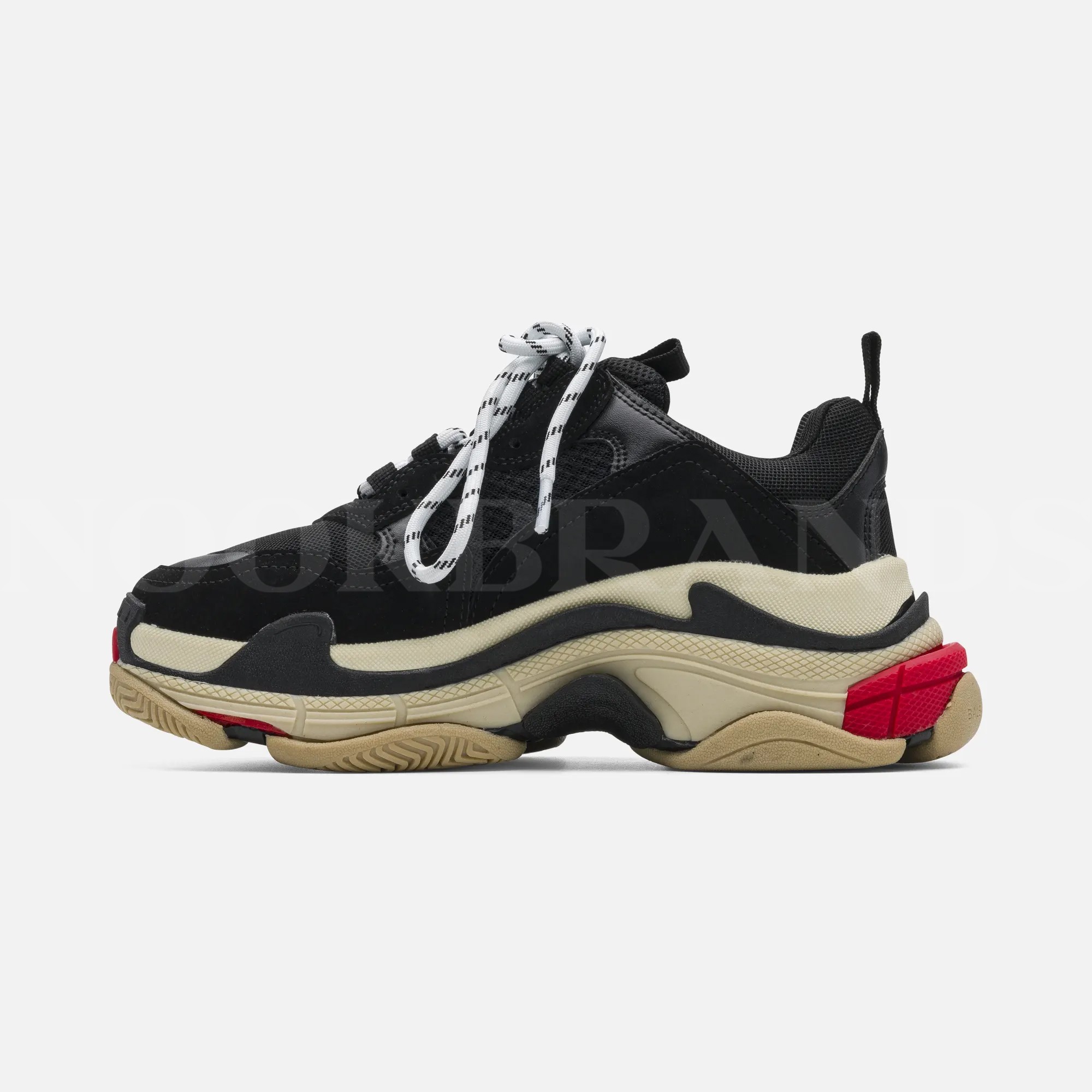 Triple S Siyah Unisex Deri Sneaker
