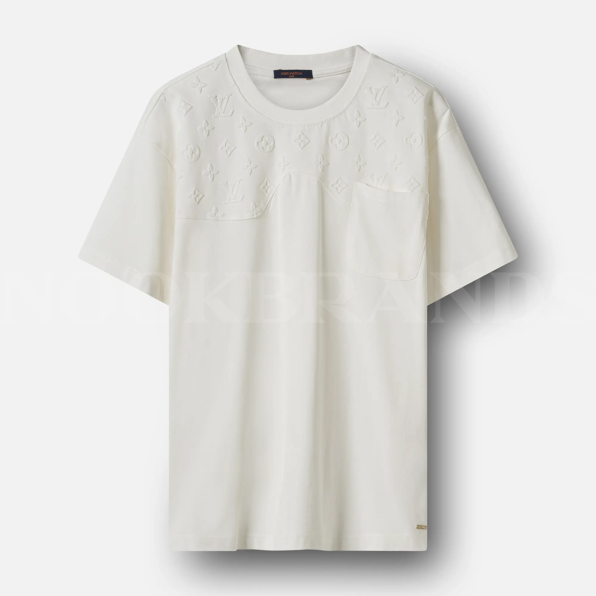 Kabartma Detay Beyaz Erkek T-shirt