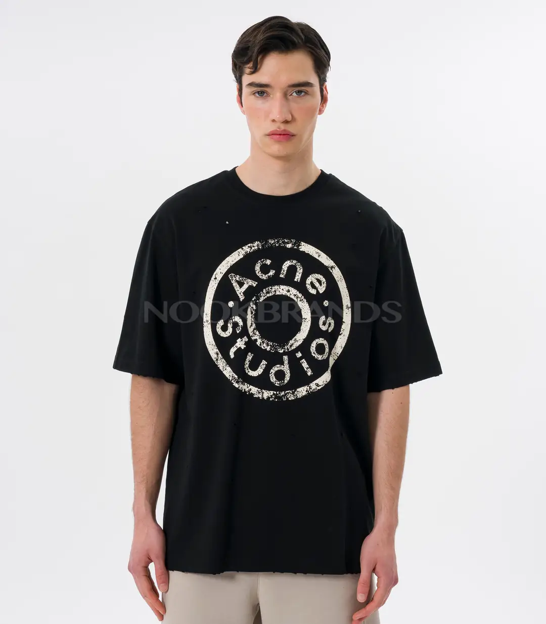 Acne Studios / Errico Formicola おまとめ Acne Studios Erkek Siyah Grafik Baskılı Oversize T-Shirt