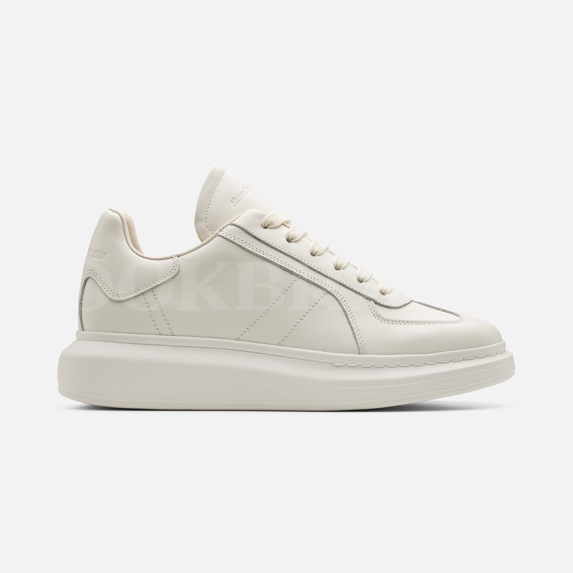 Oversize Kırık Beyaz Erkek Deri Sneaker