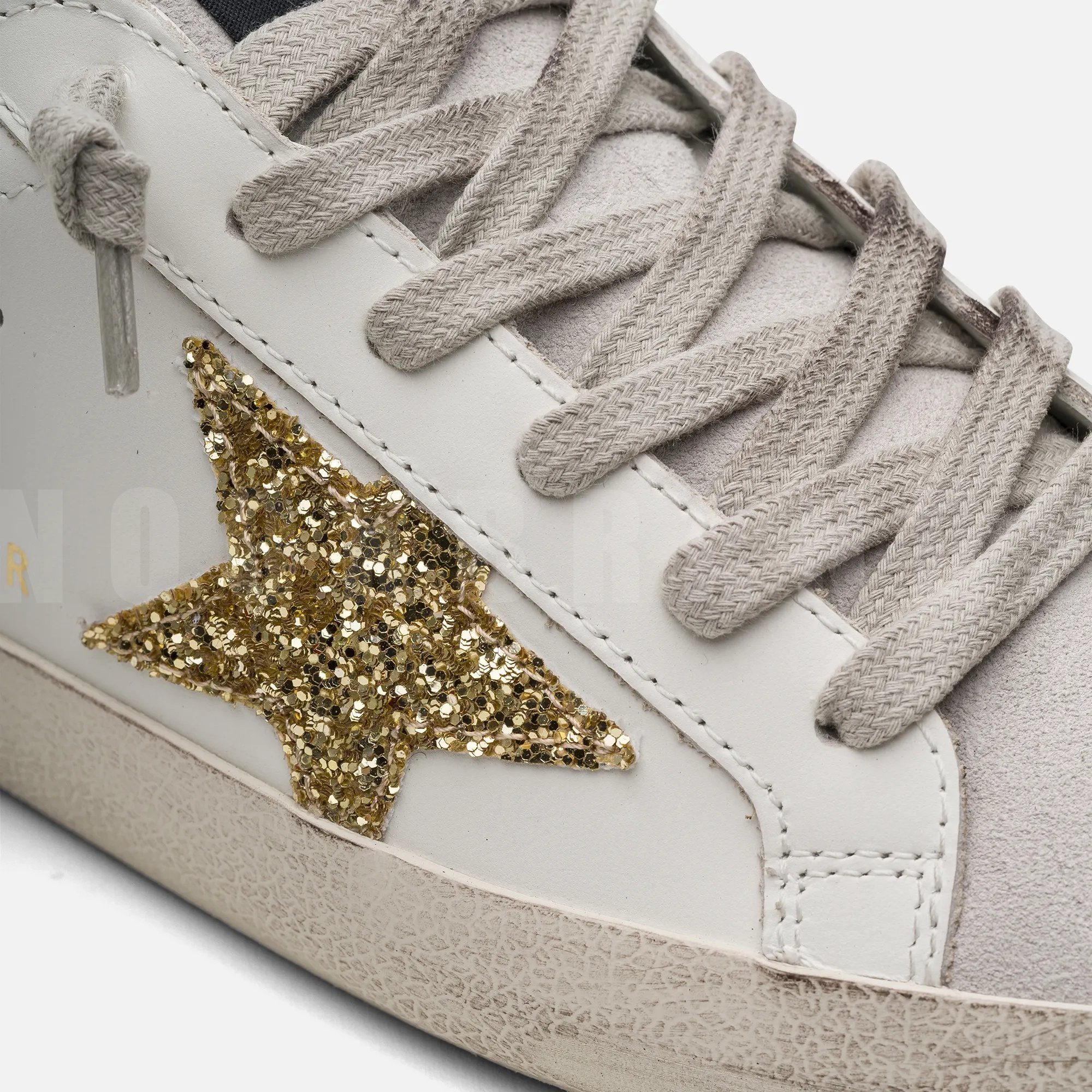 Super Star Beyaz Gold Kadın Deri Sneaker