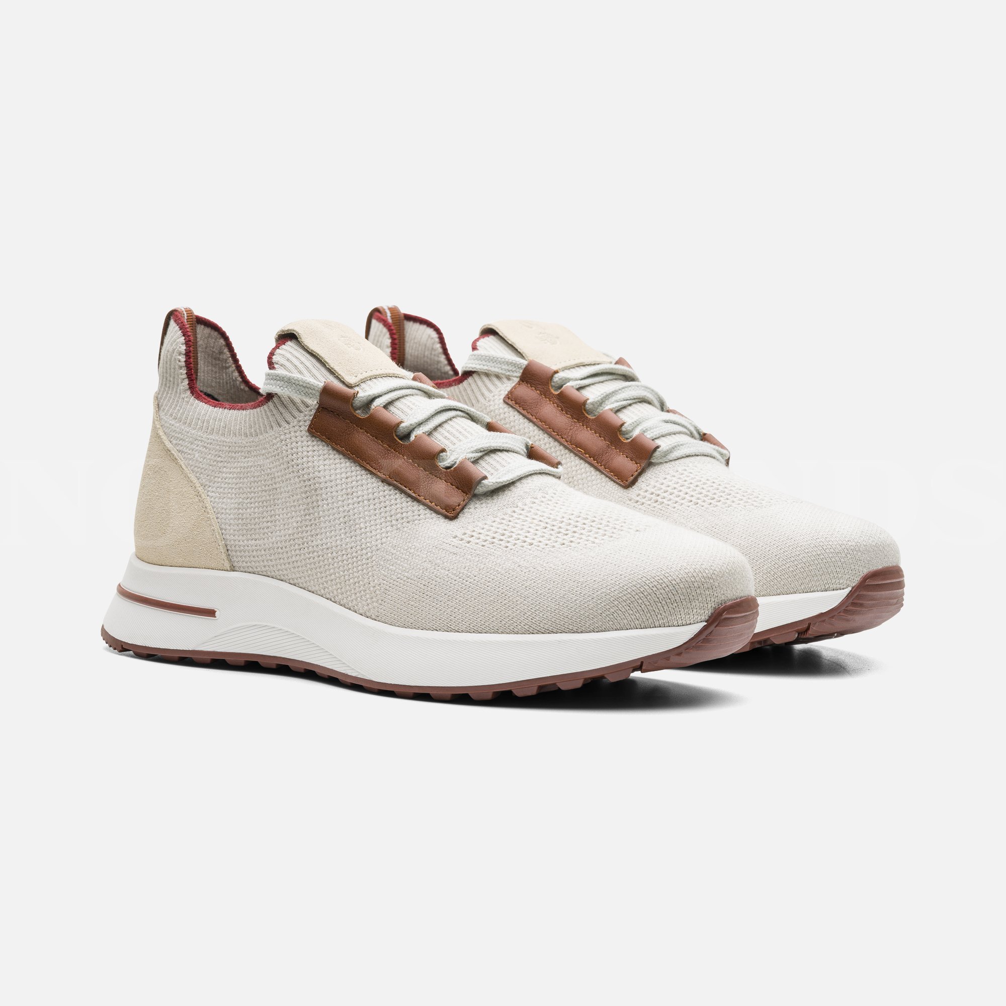 Bej Erkek Deri Sneaker