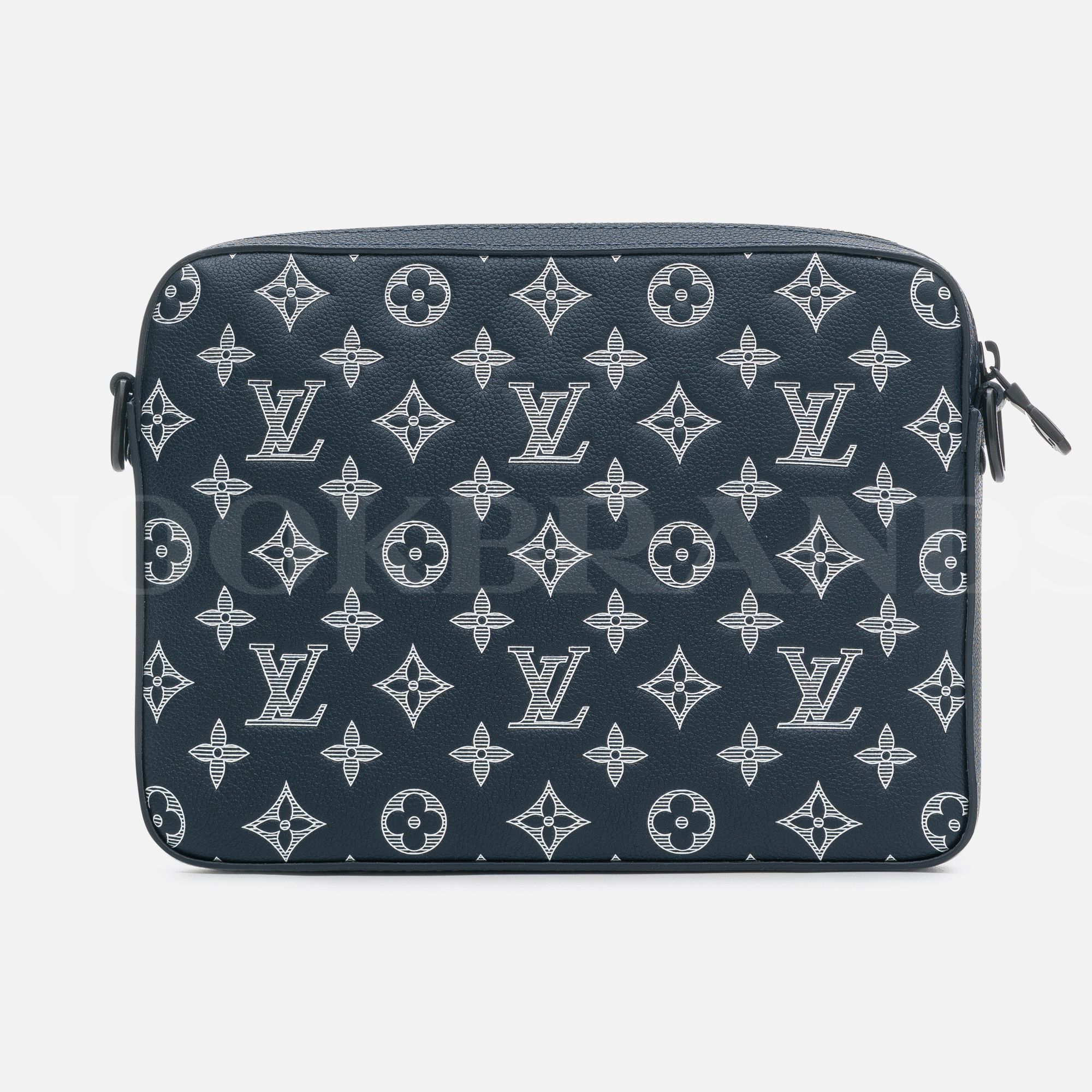 Lacivert Deri Trio Messenger