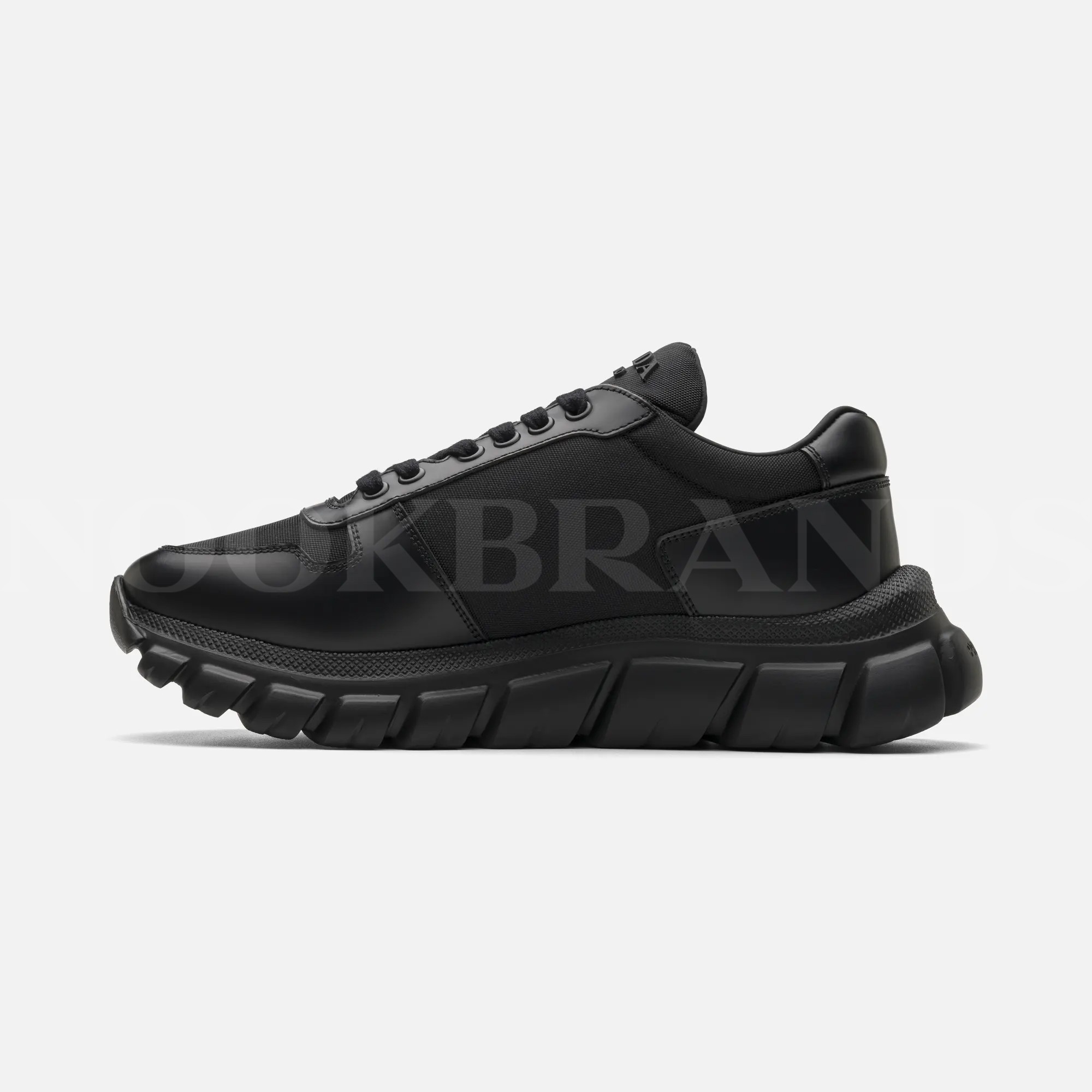 Re-Nylon Siyah Erkek Deri Sneaker