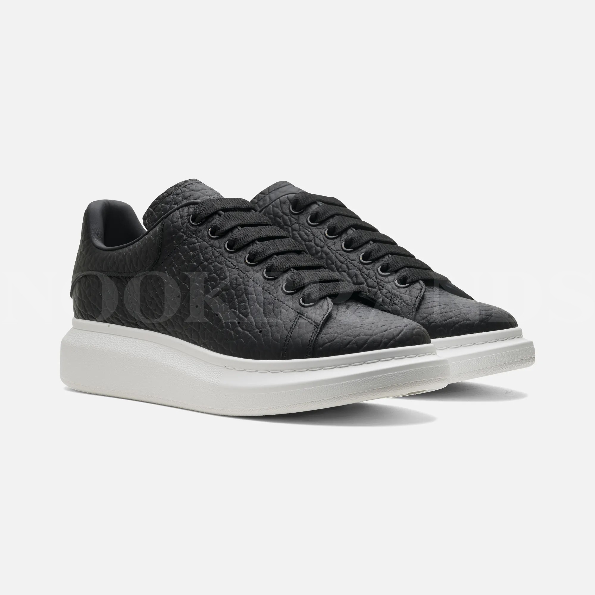 Oversize Siyah Erkek Deri Sneaker