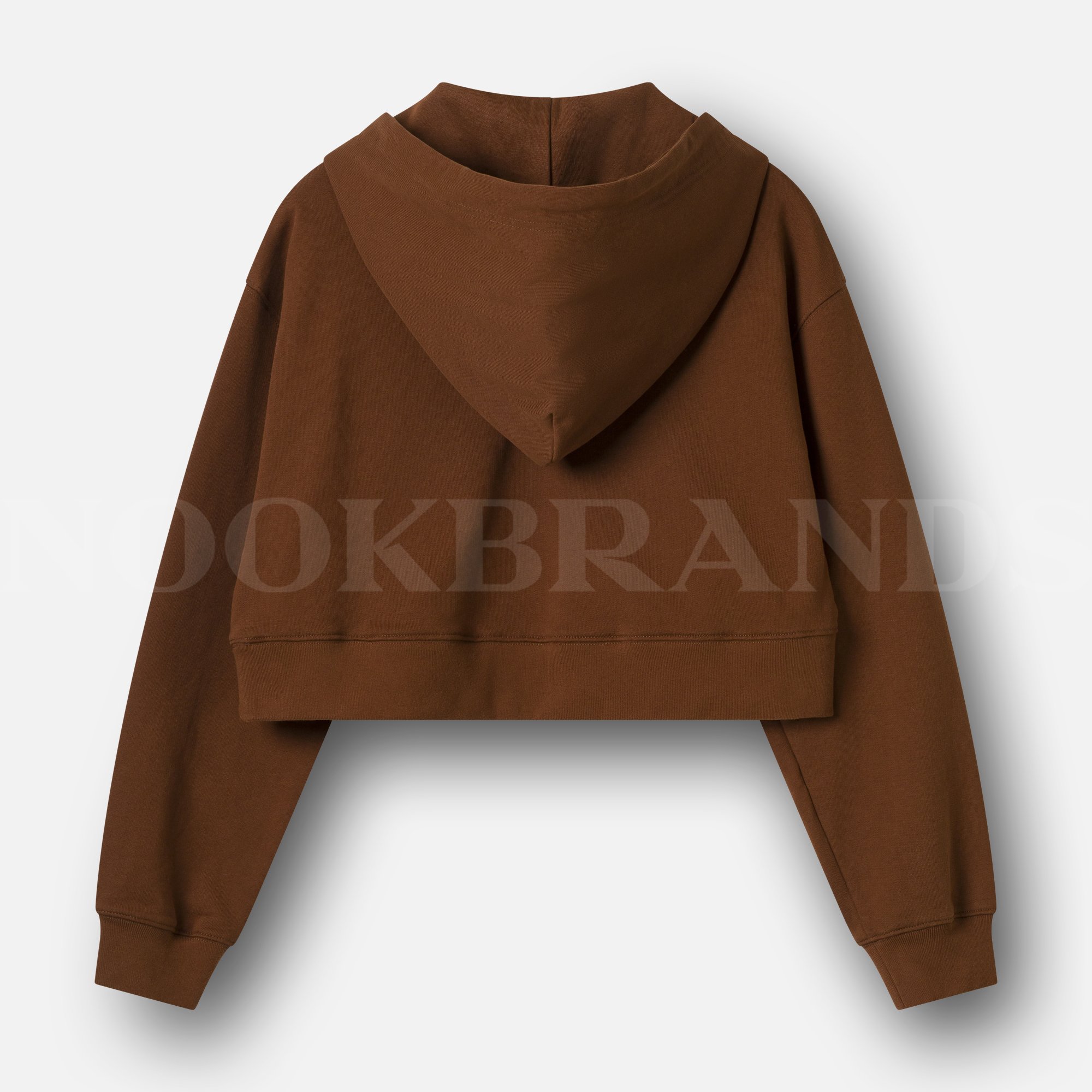 Logo Detay Crop Kapüşonlu Sweatshirt