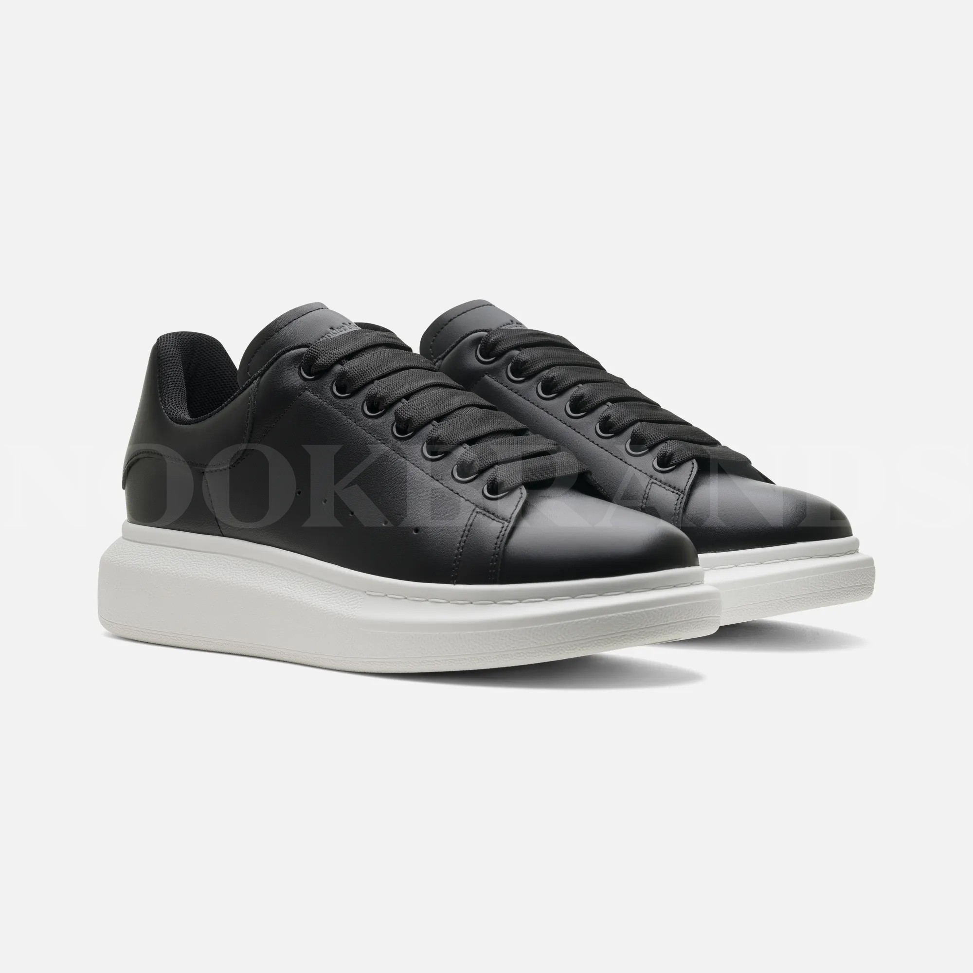 Oversize Siyah Erkek Deri Sneaker