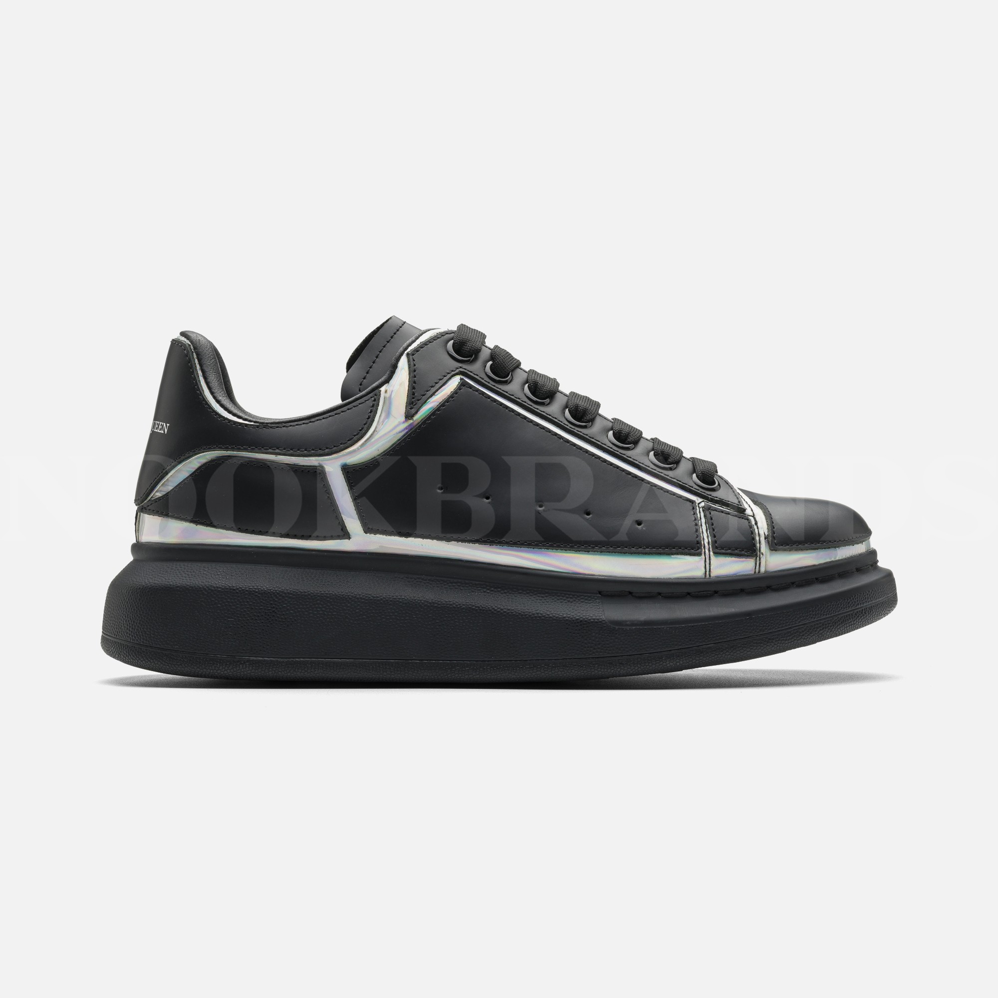Oversize Siyah Deri Sneaker