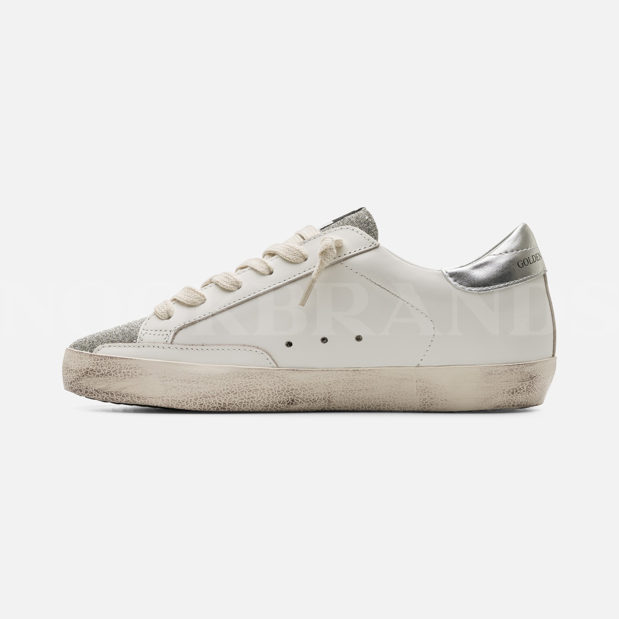 Super Star Beyaz Zebra Detay Kadın Deri Sneaker