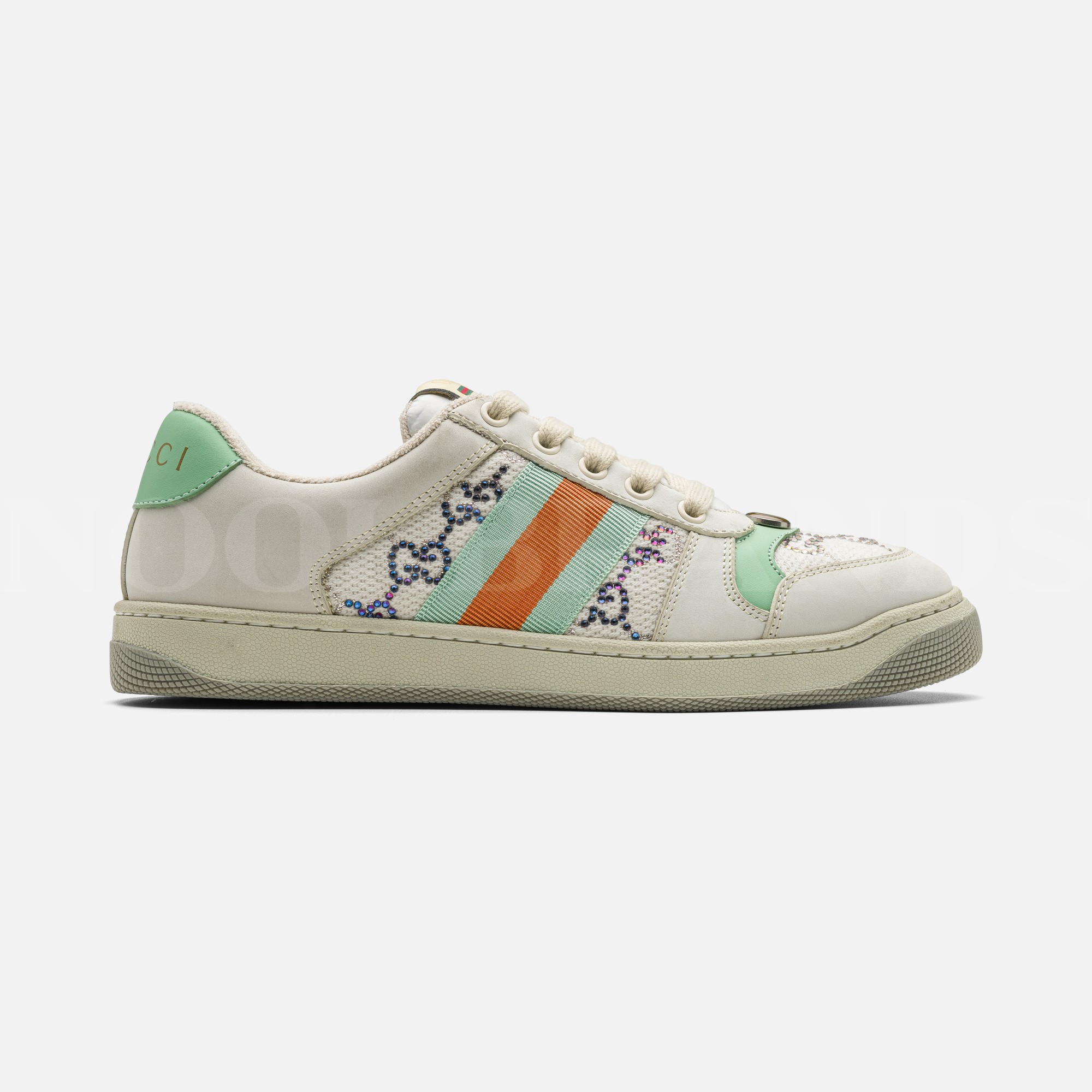 Krem Kadın Deri Sneaker