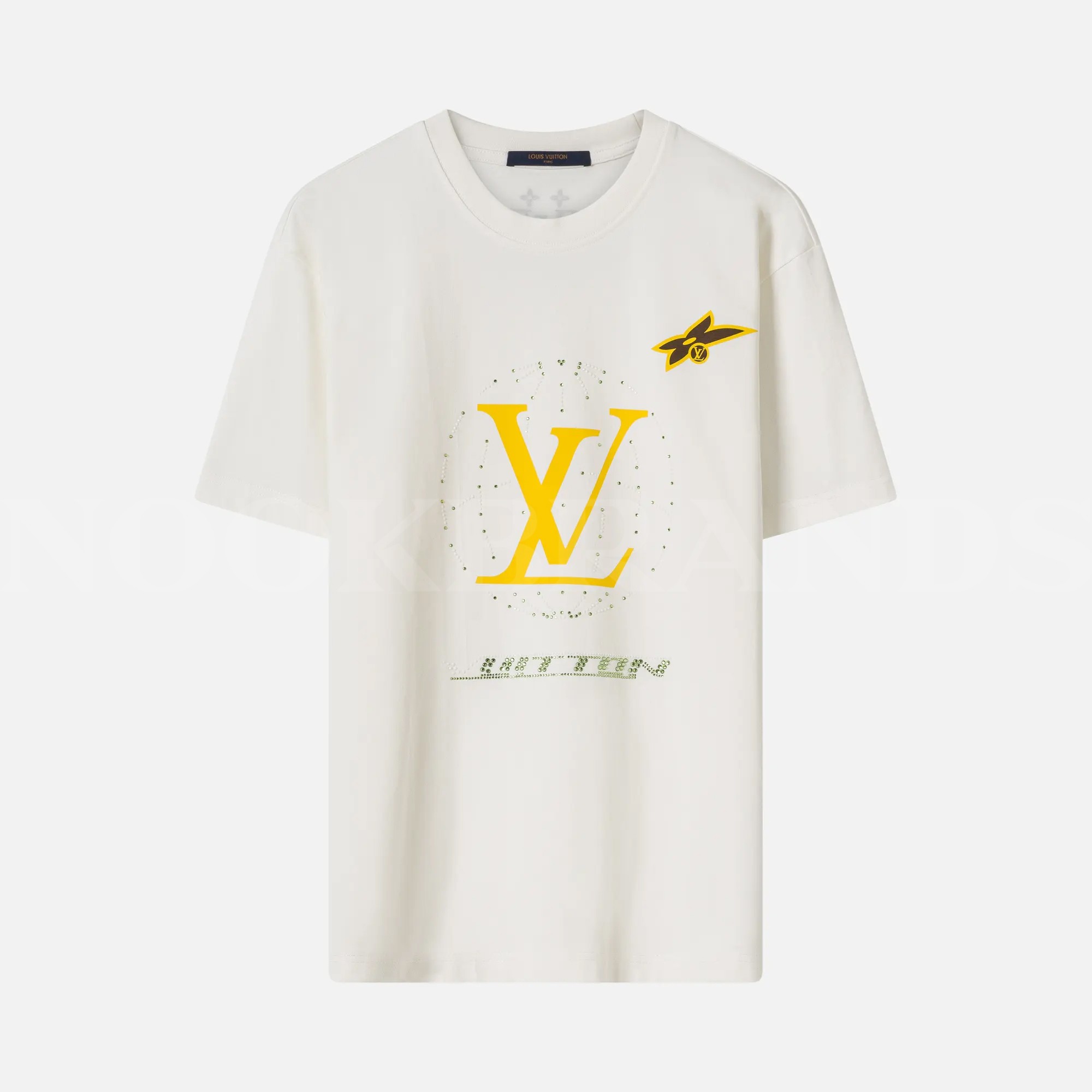 Beyaz Baskılı Logo Erkek T-shirt