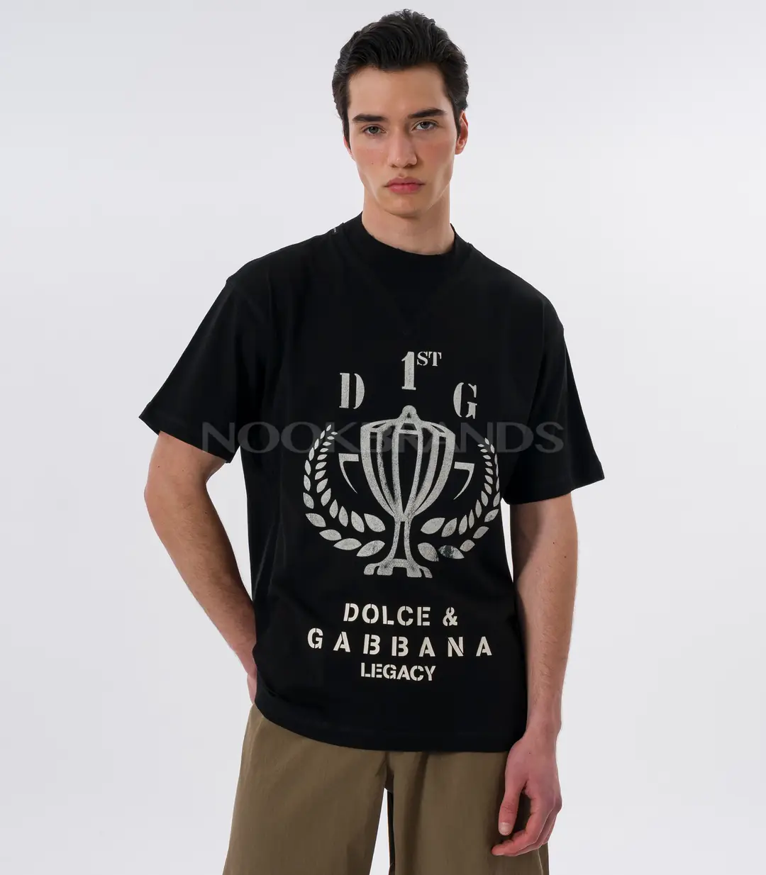 Dolce & Gabbana Erkek Siyah Baskılı T-Shirt