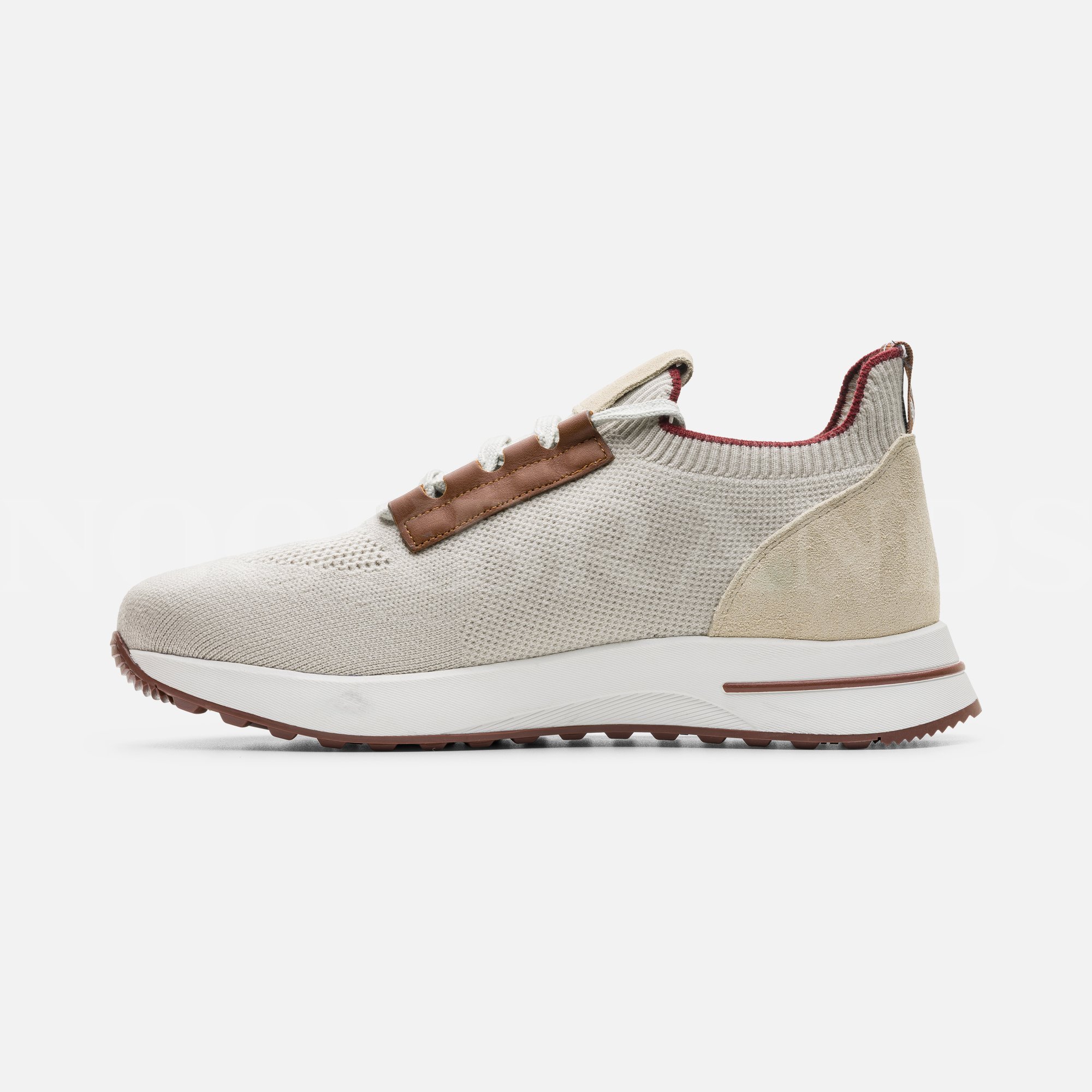 Bej Erkek Deri Sneaker