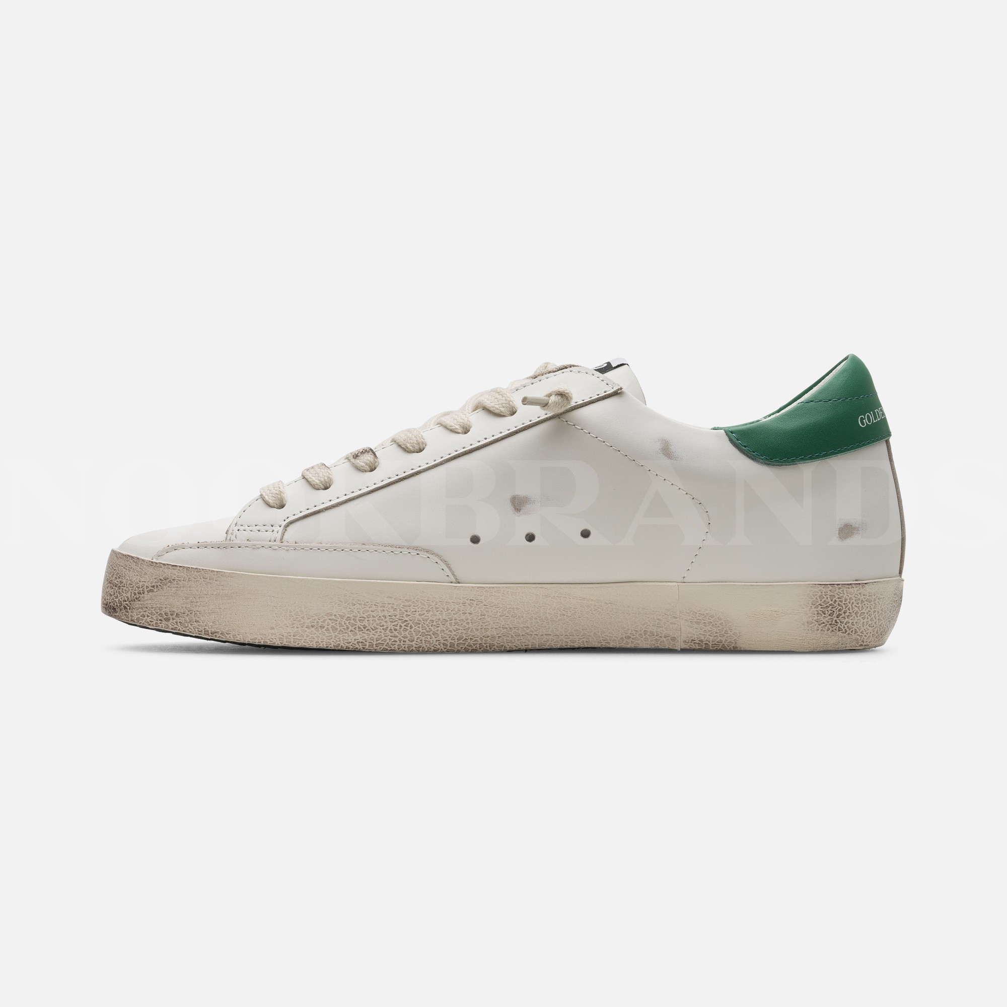 Super Star Yeşil Detay Erkek Deri Sneaker