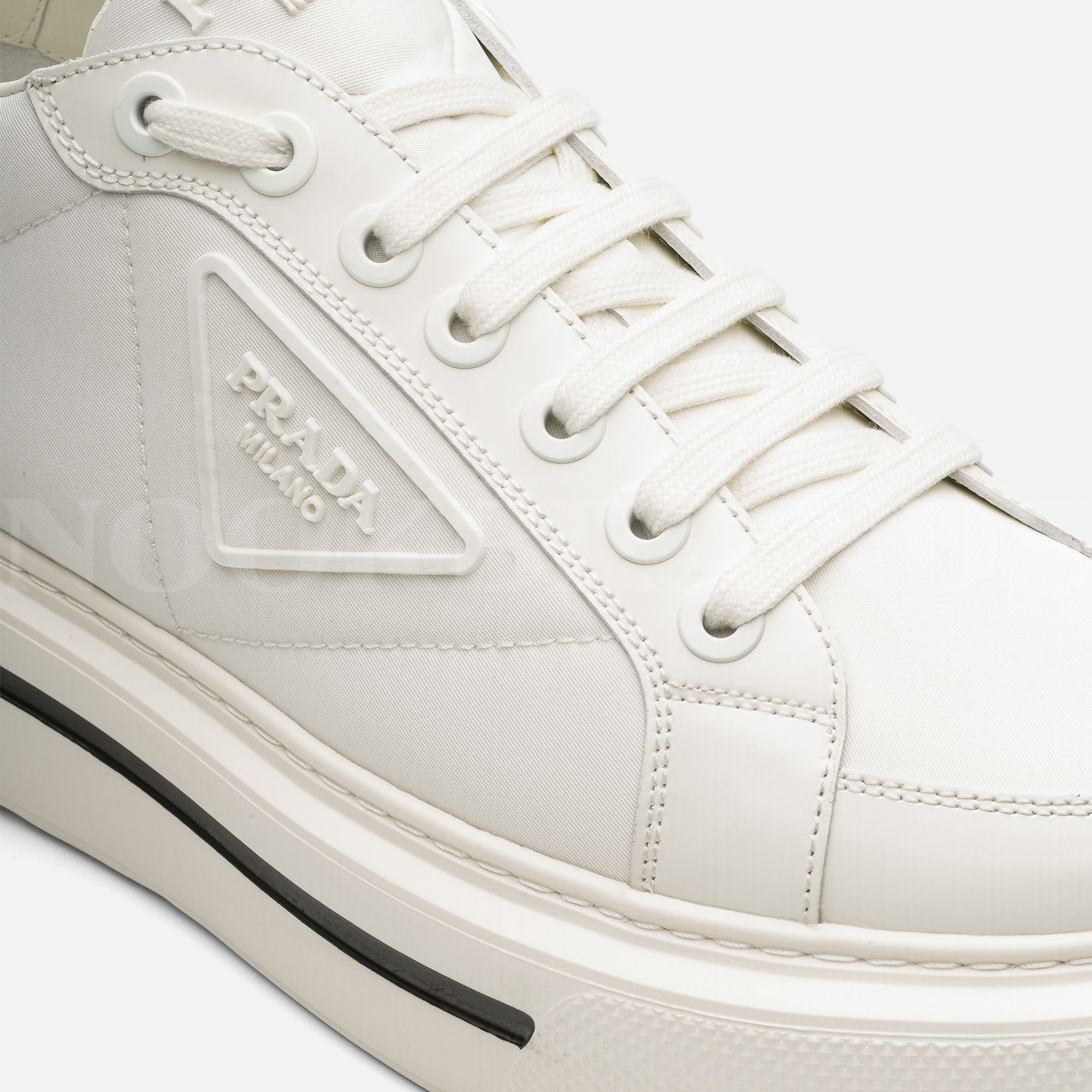 Macro Re-Nylon Beyaz Erkek Deri Sneaker