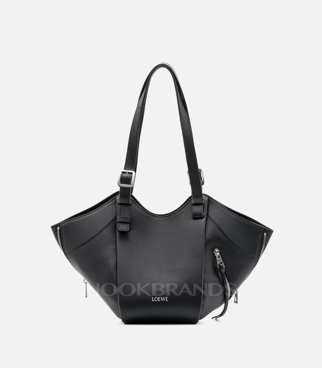 ハロー Loewe Hammock Flip Siyah Deri Kadın Çanta