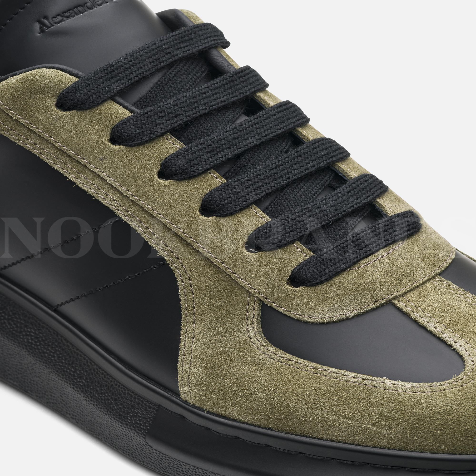 Siyah Oversize Erkek Deri Sneaker