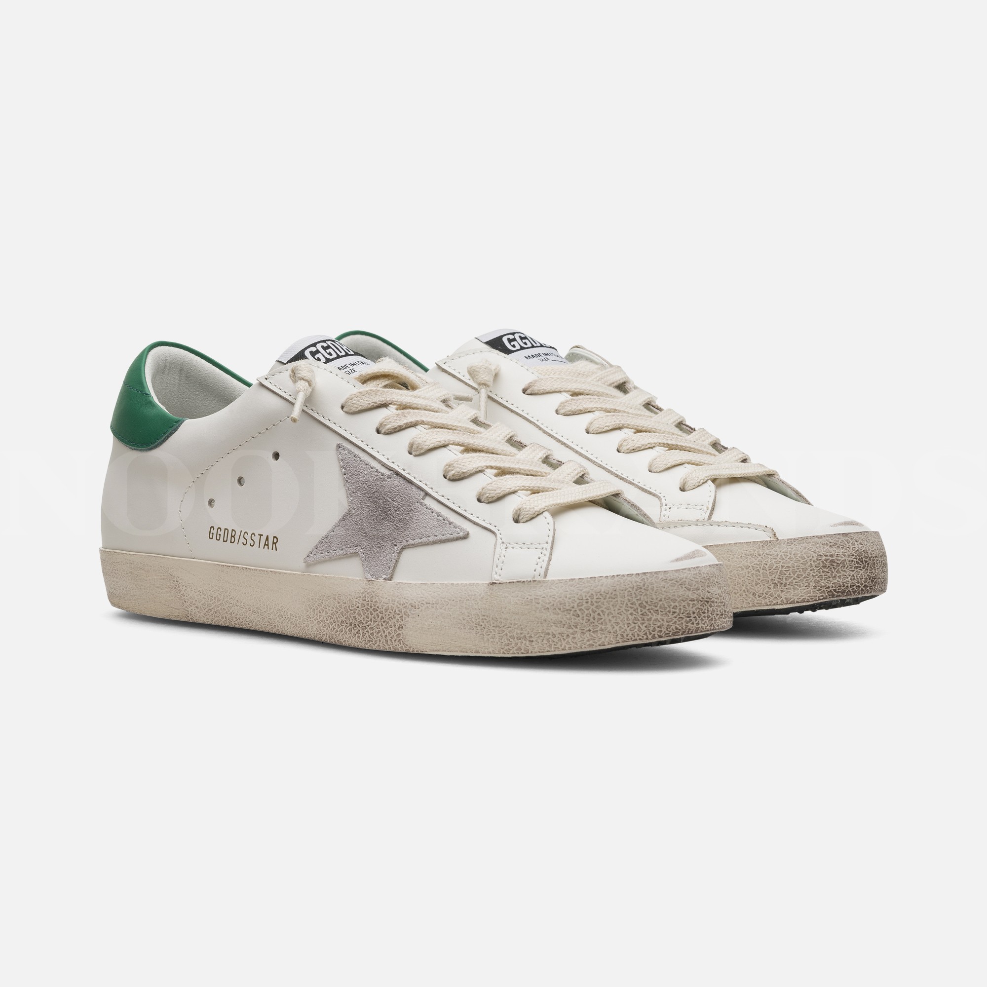 Super Star Yeşil Detay Erkek Deri Sneaker