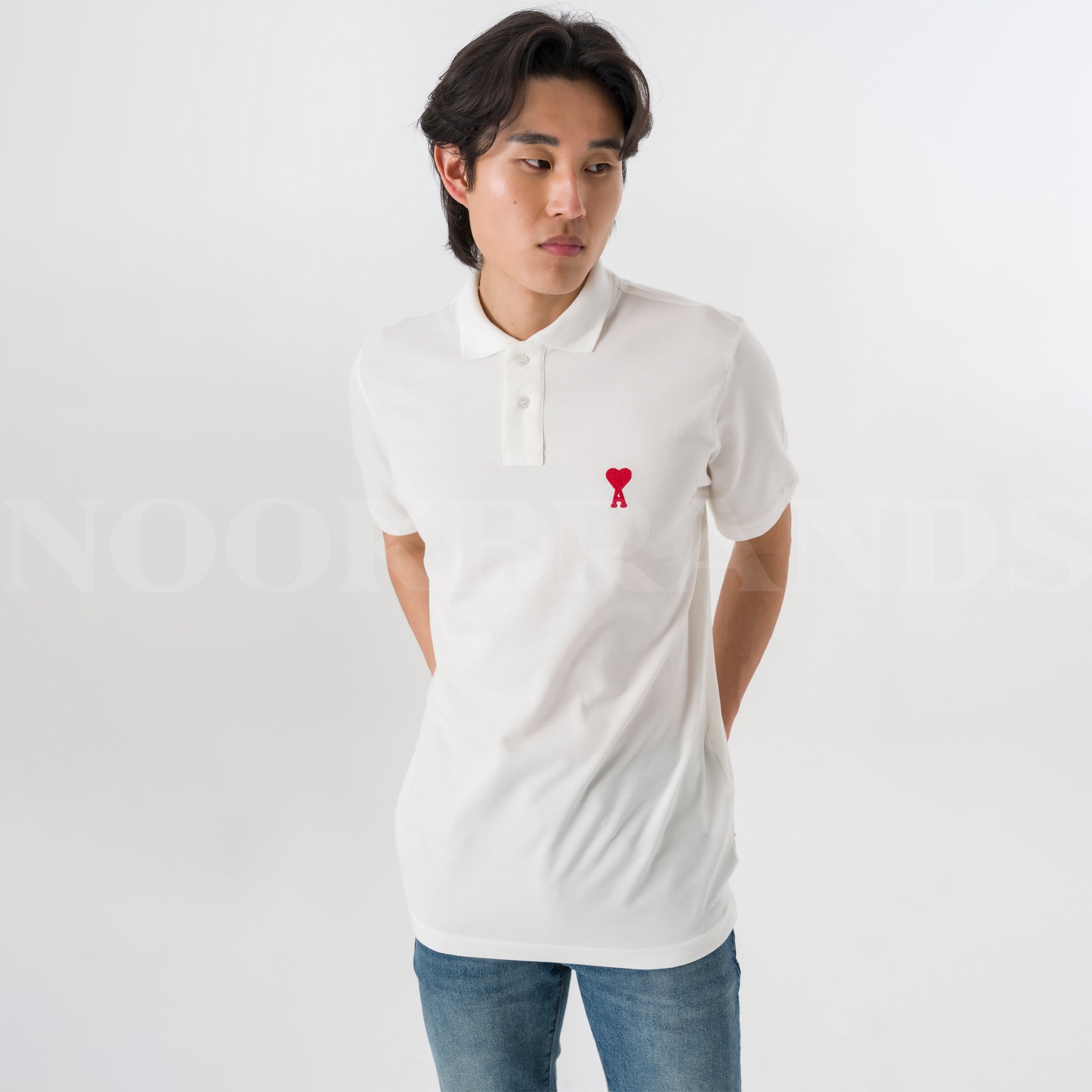 Beyaz Polo Yaka Erkek T-shirt