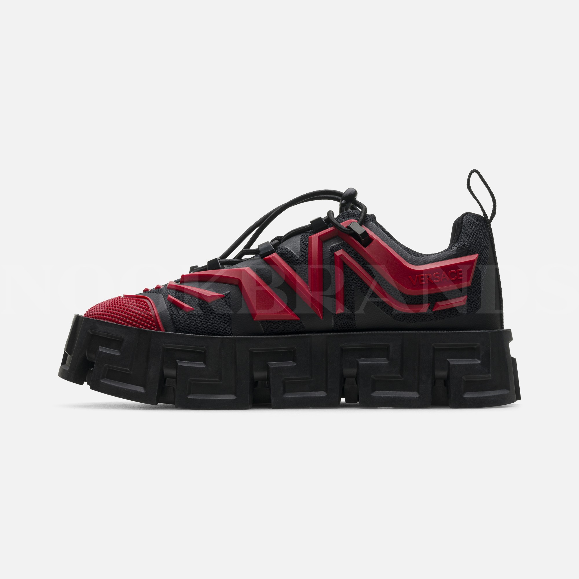 Kırmızı Siyah Erkek Deri Sneaker