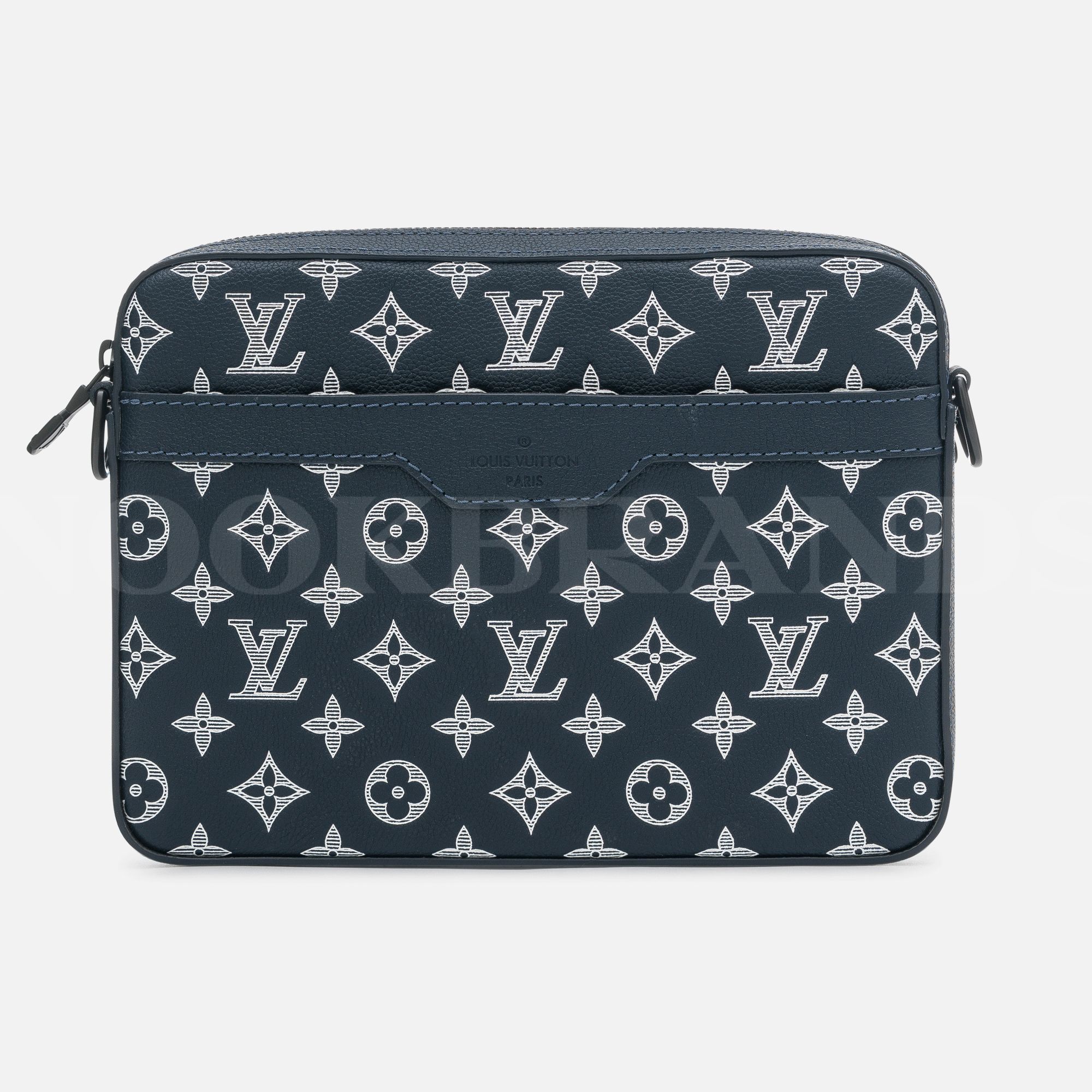Lacivert Deri Trio Messenger