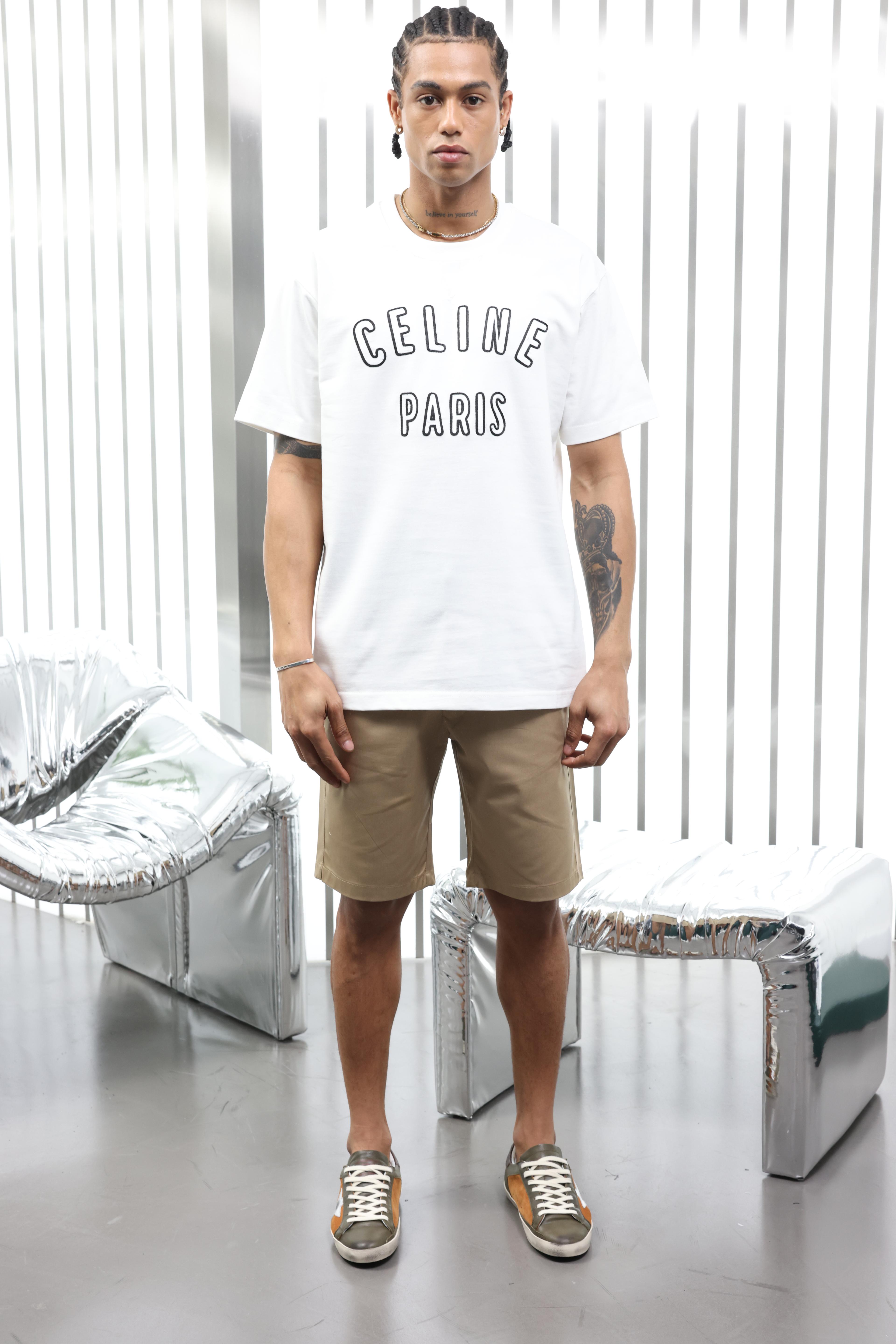 Örgü Logo Detay Beyaz T-shirt