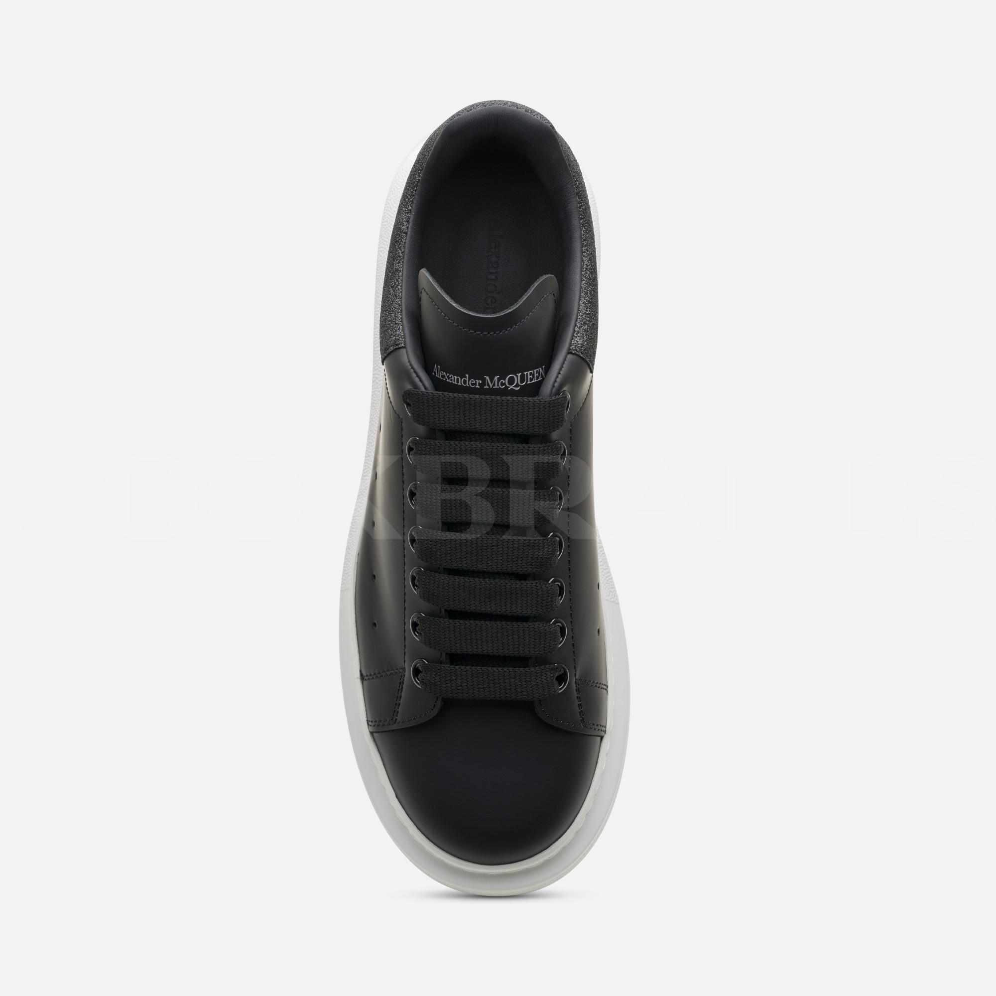 Oversize Siyah Deri Sneaker