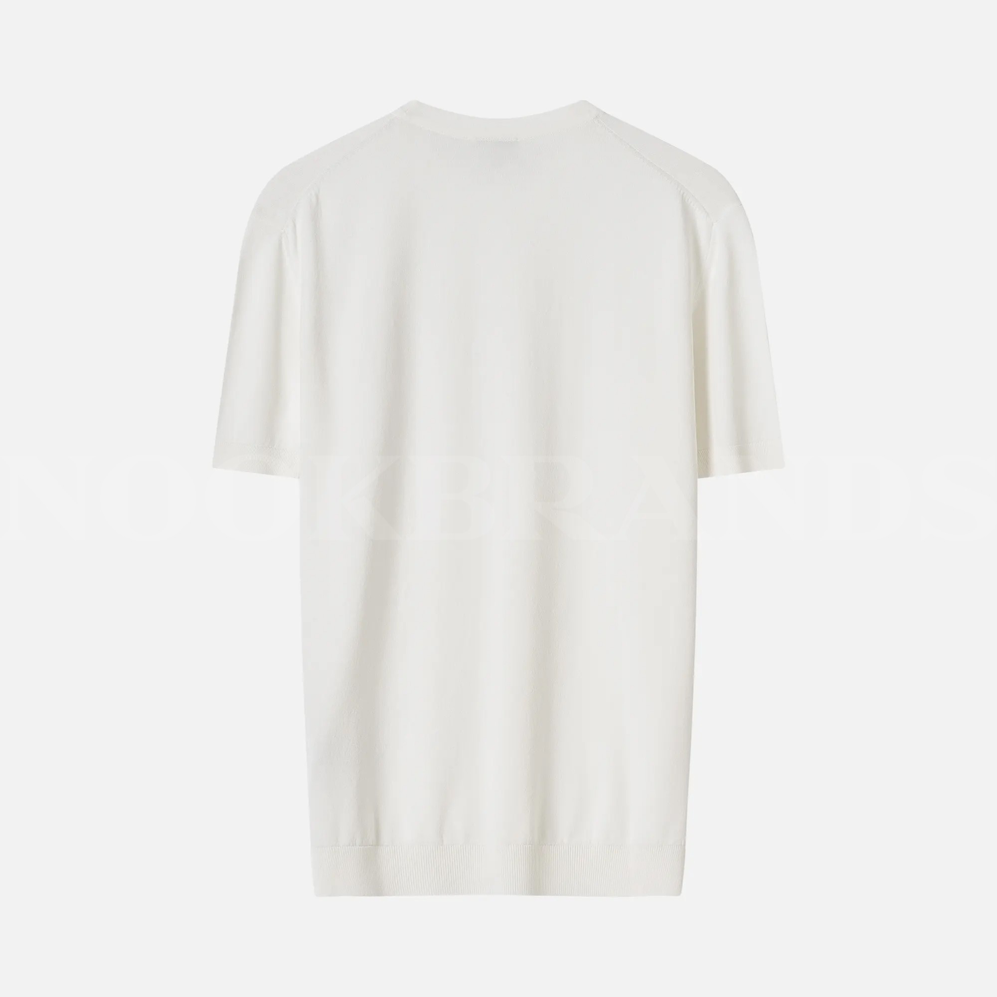 Nakışlı Logo Detay Beyaz Triko T-shirt
