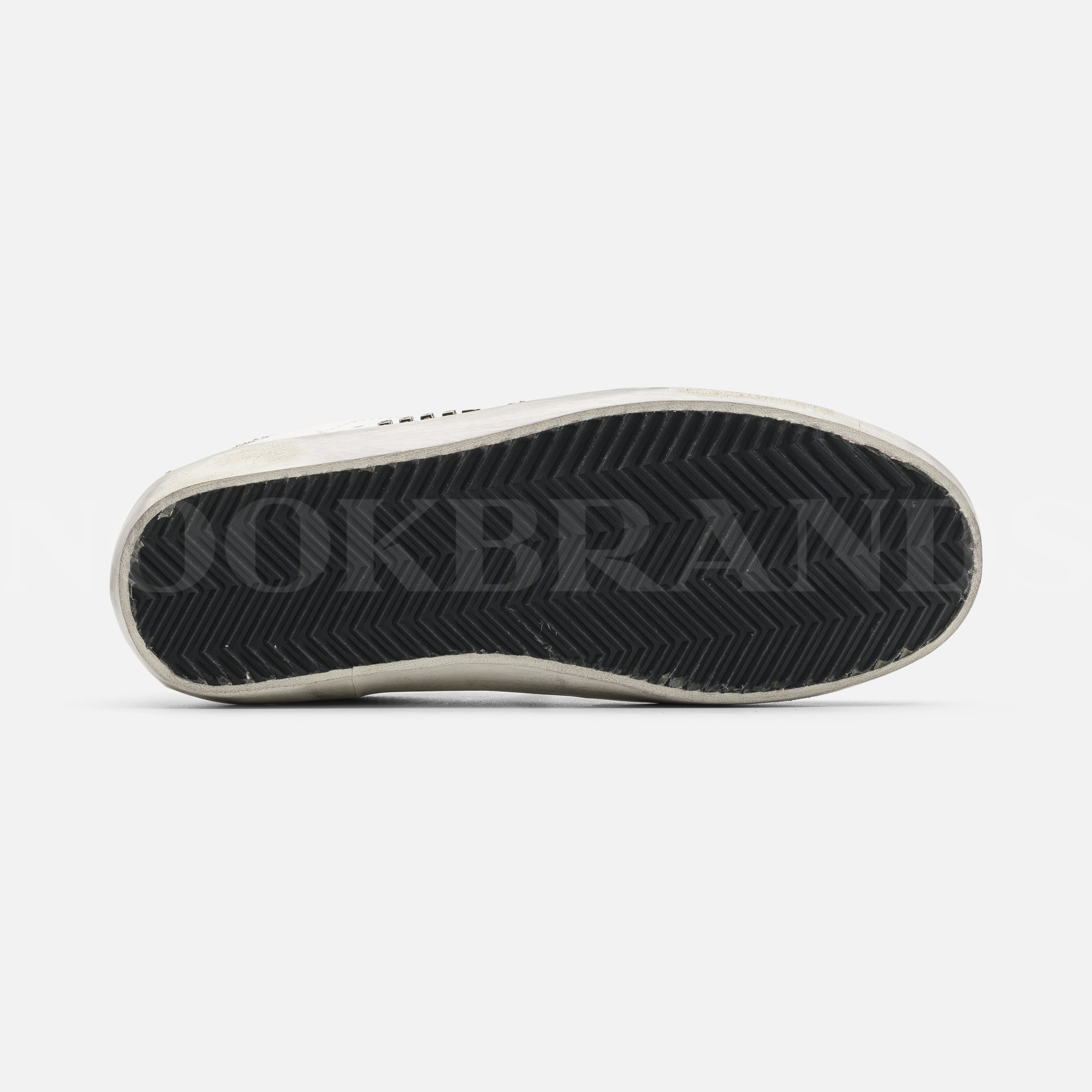 Beyaz Pullu Kadın Deri Sneaker