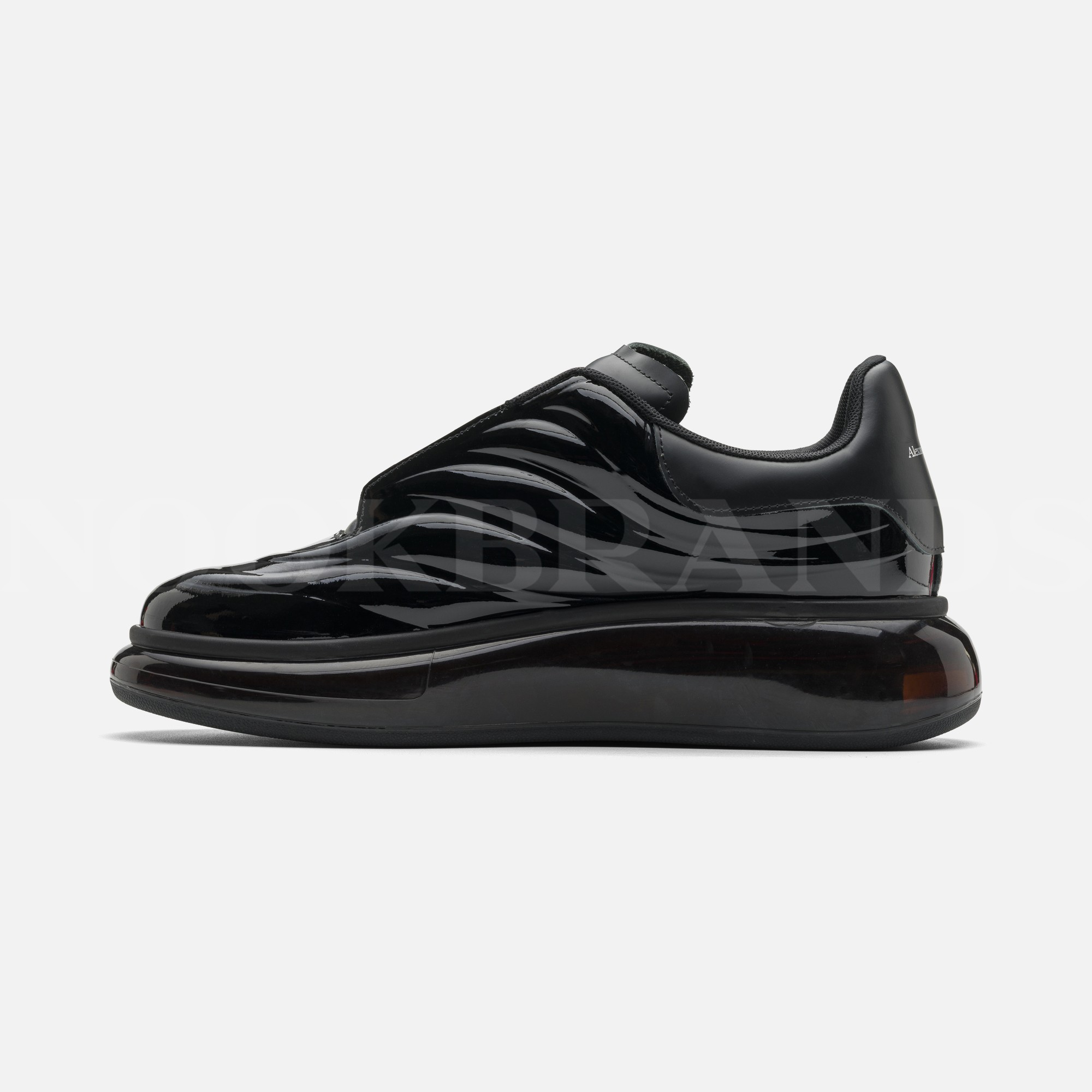 Oversize Siyah Deri Sneaker