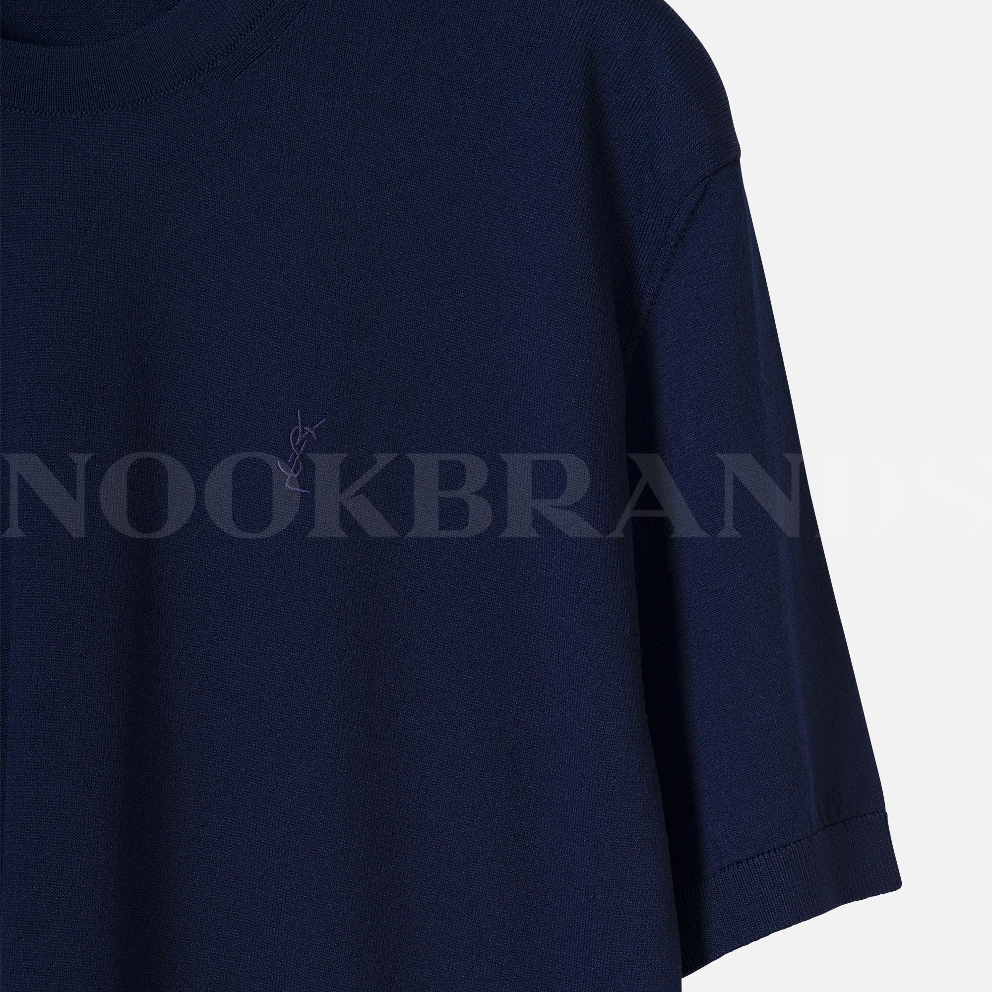 Lacivert Erkek Triko T-shirt