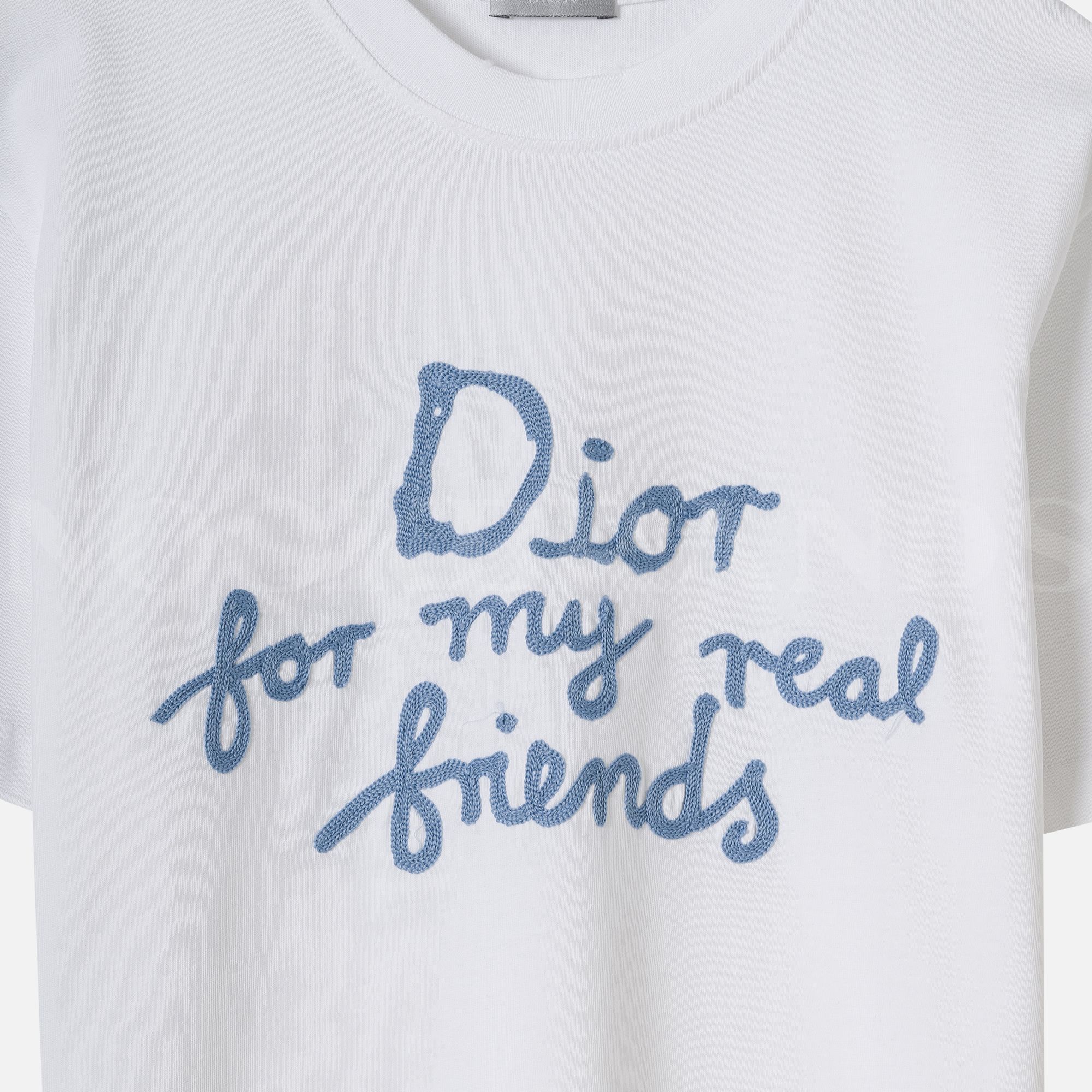 Beyaz Nakışlı Erkek T-shirt