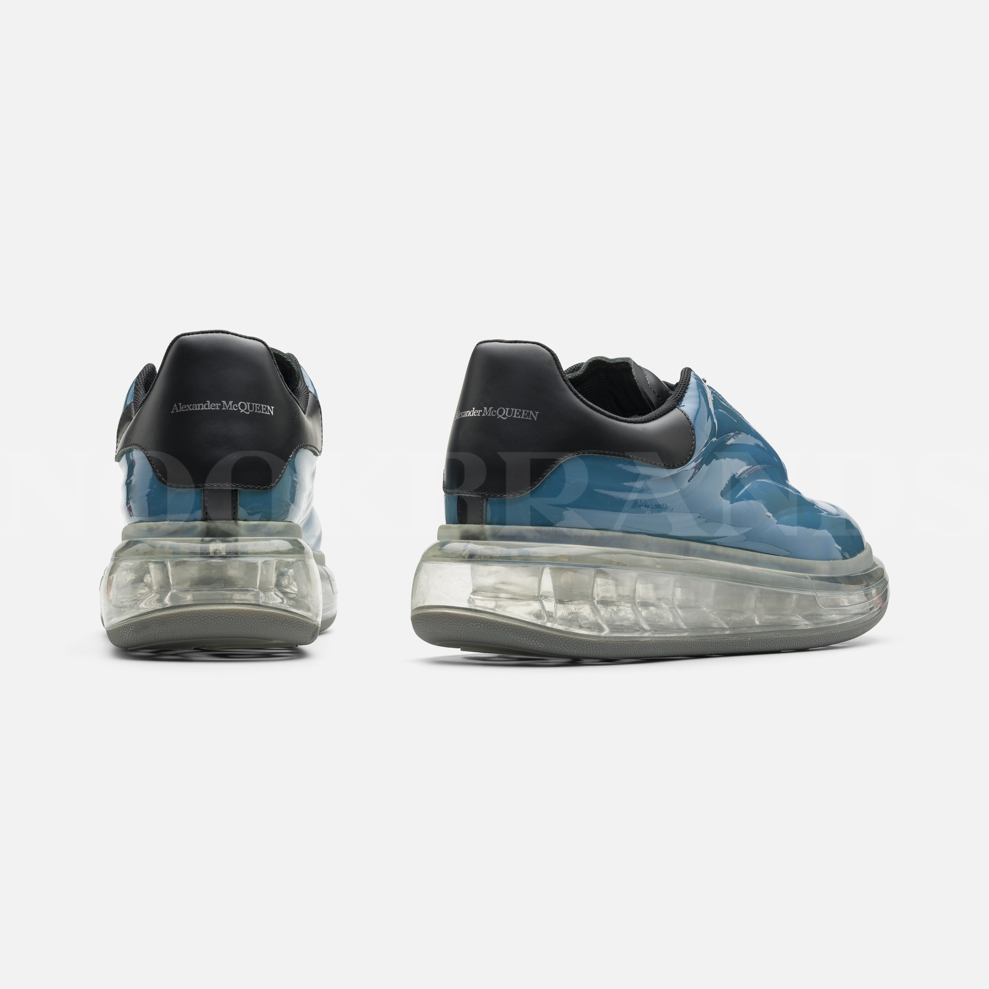 Oversize Mavi Erkek Deri Sneaker