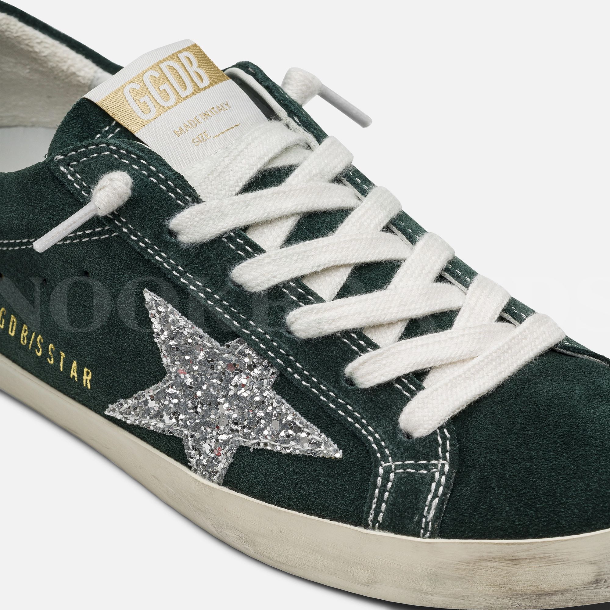 Yeşil Pull Detay Kadın Deri Sneaker