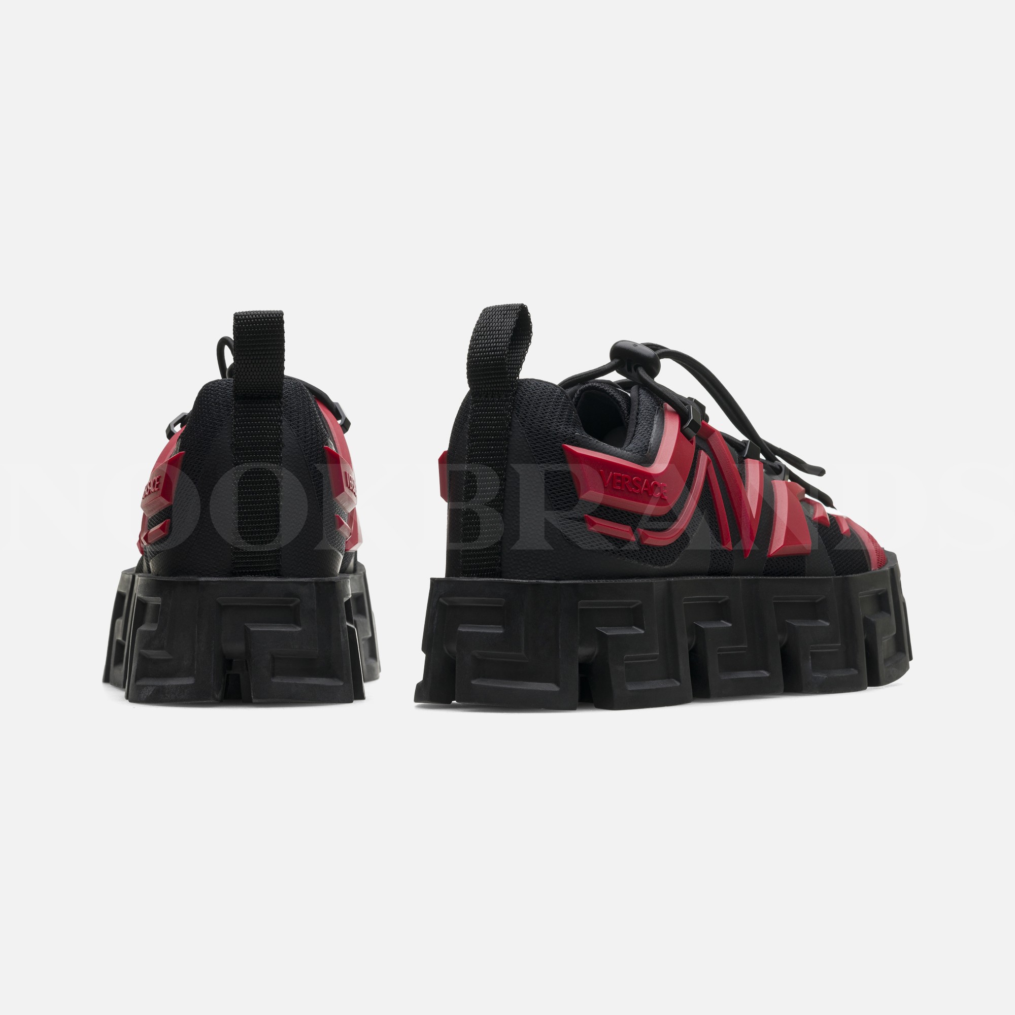 Kırmızı Siyah Erkek Deri Sneaker
