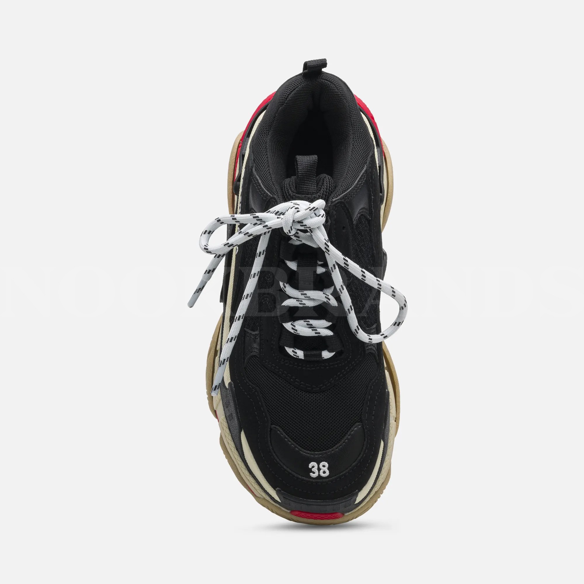 Triple S Siyah Unisex Deri Sneaker