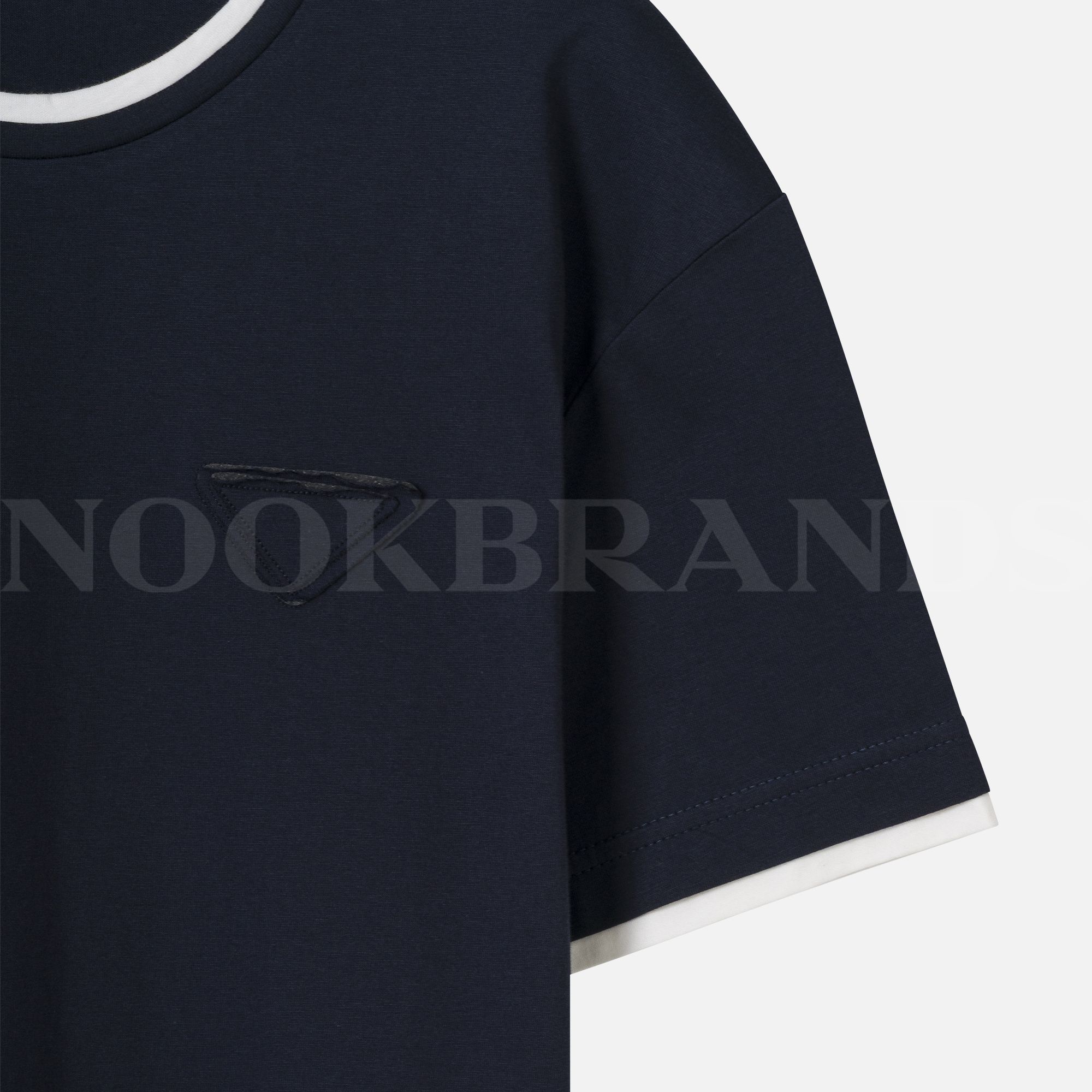 Lacivert Nakışlı Logo Erkek T-shirt
