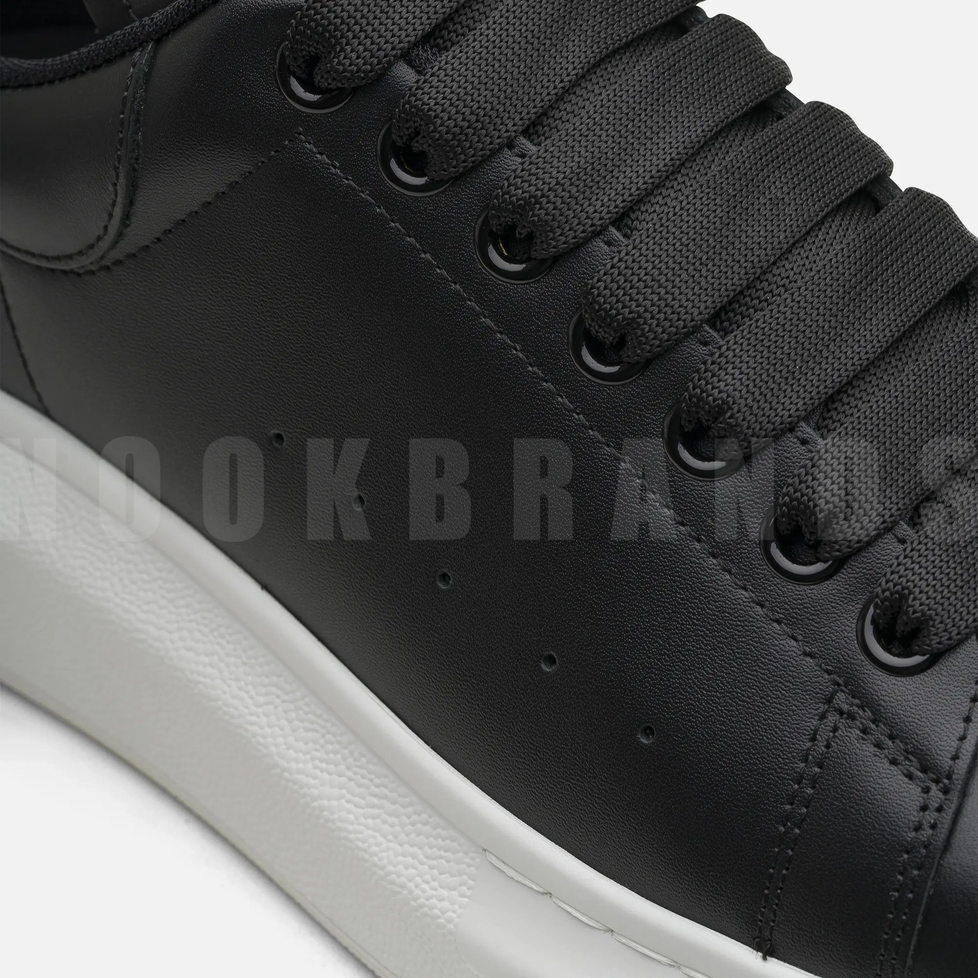 Oversize Siyah Erkek Deri Sneaker