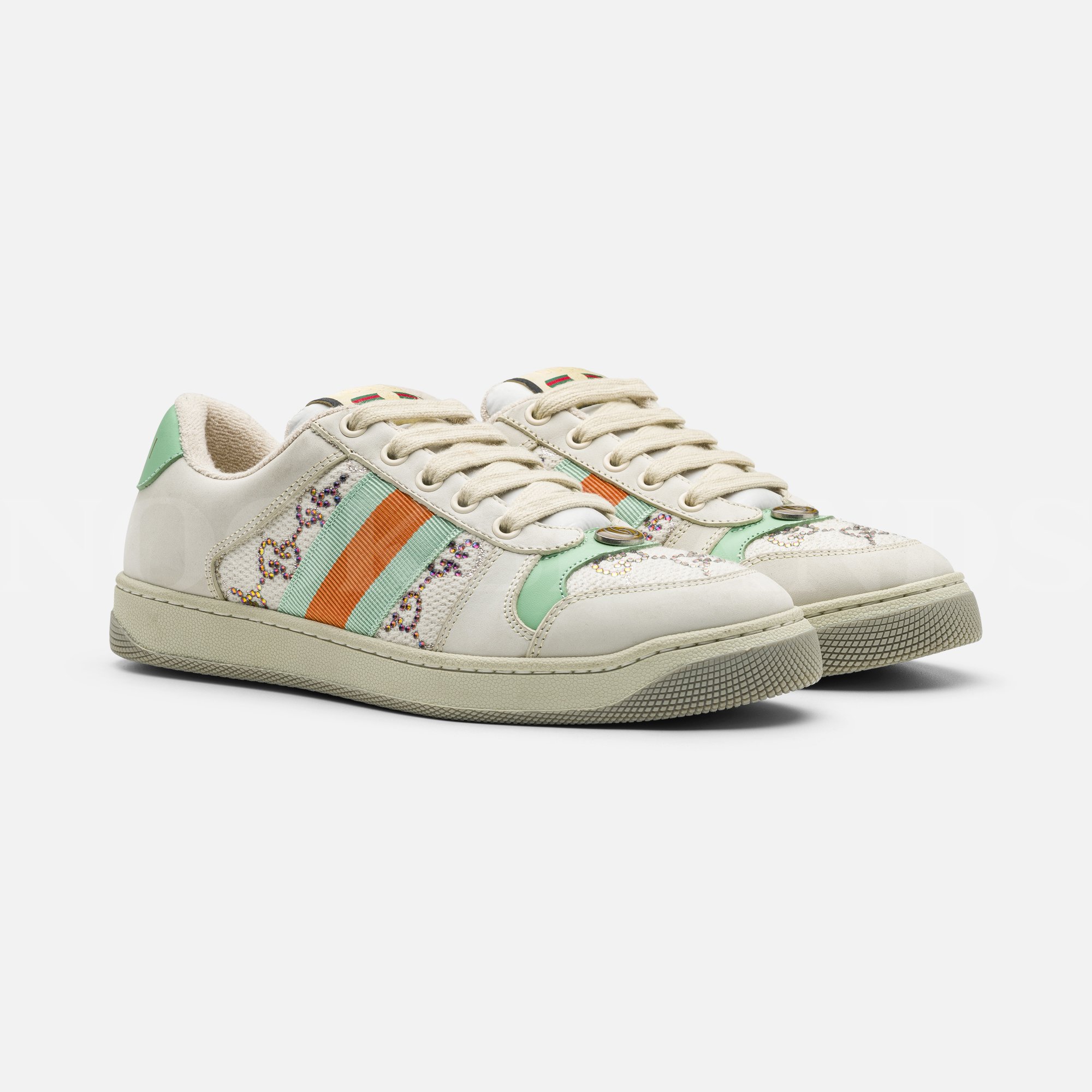 Krem Kadın Deri Sneaker