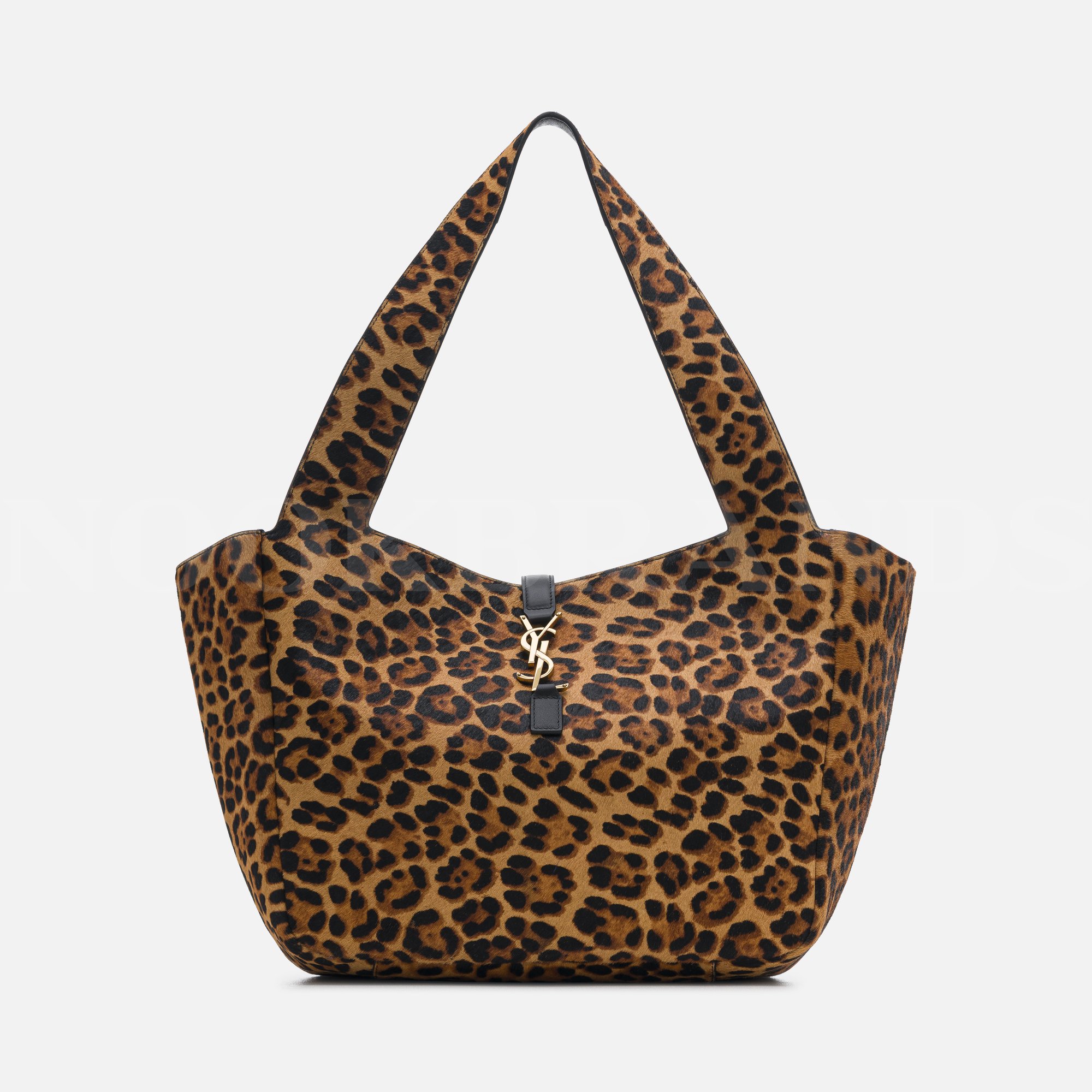 Saint Laurent Bea Leopard-Print Tote Bag in Brown  