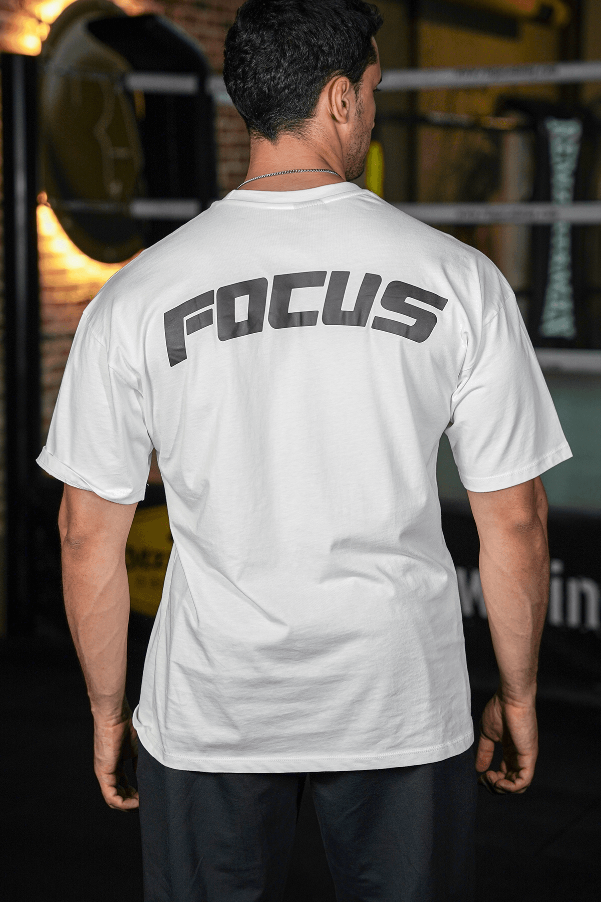 Focus Baskılı Oversize Tshirt