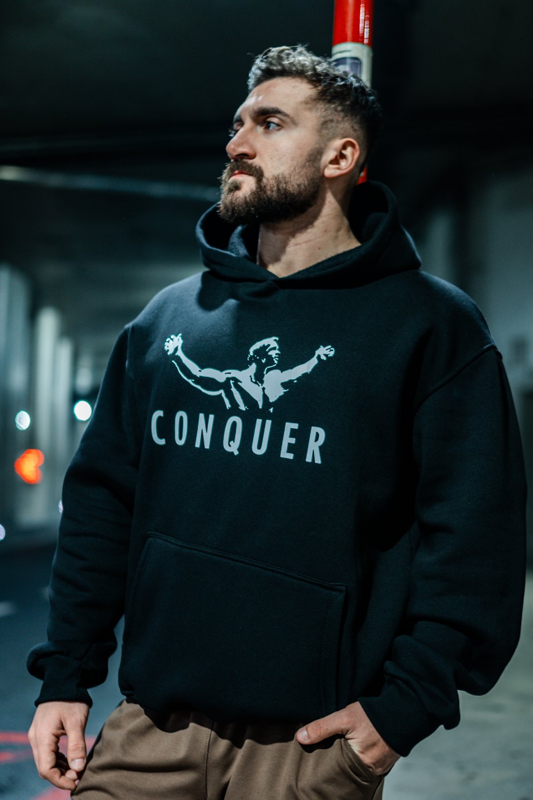 "CONQUER" Oversize Hoodie