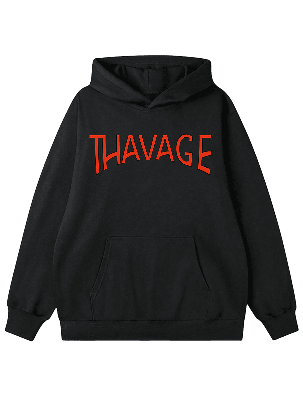 "THAVAGE" Oversize Kalıp Hoodie