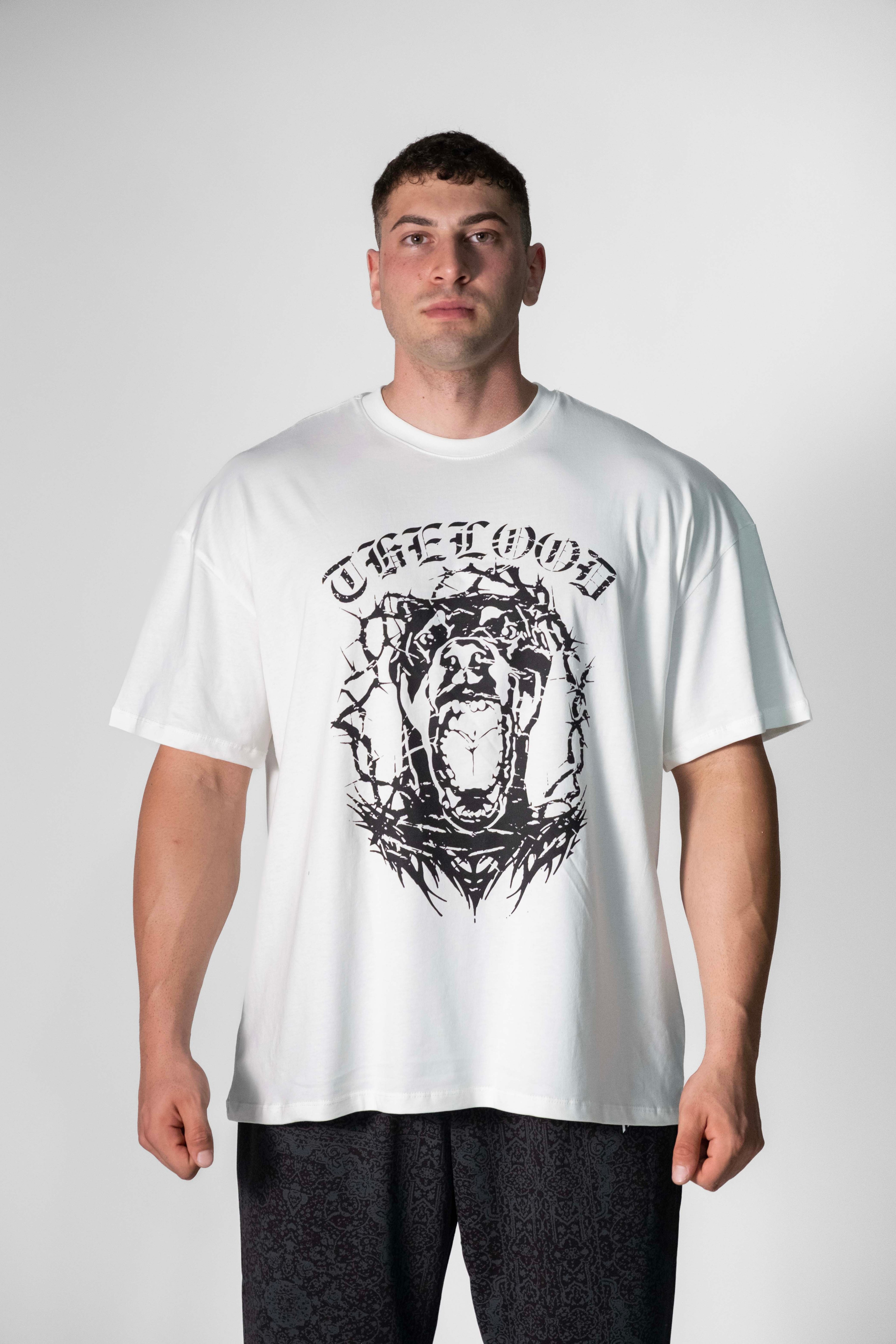 Predator Oversize Tshirt - Beyaz