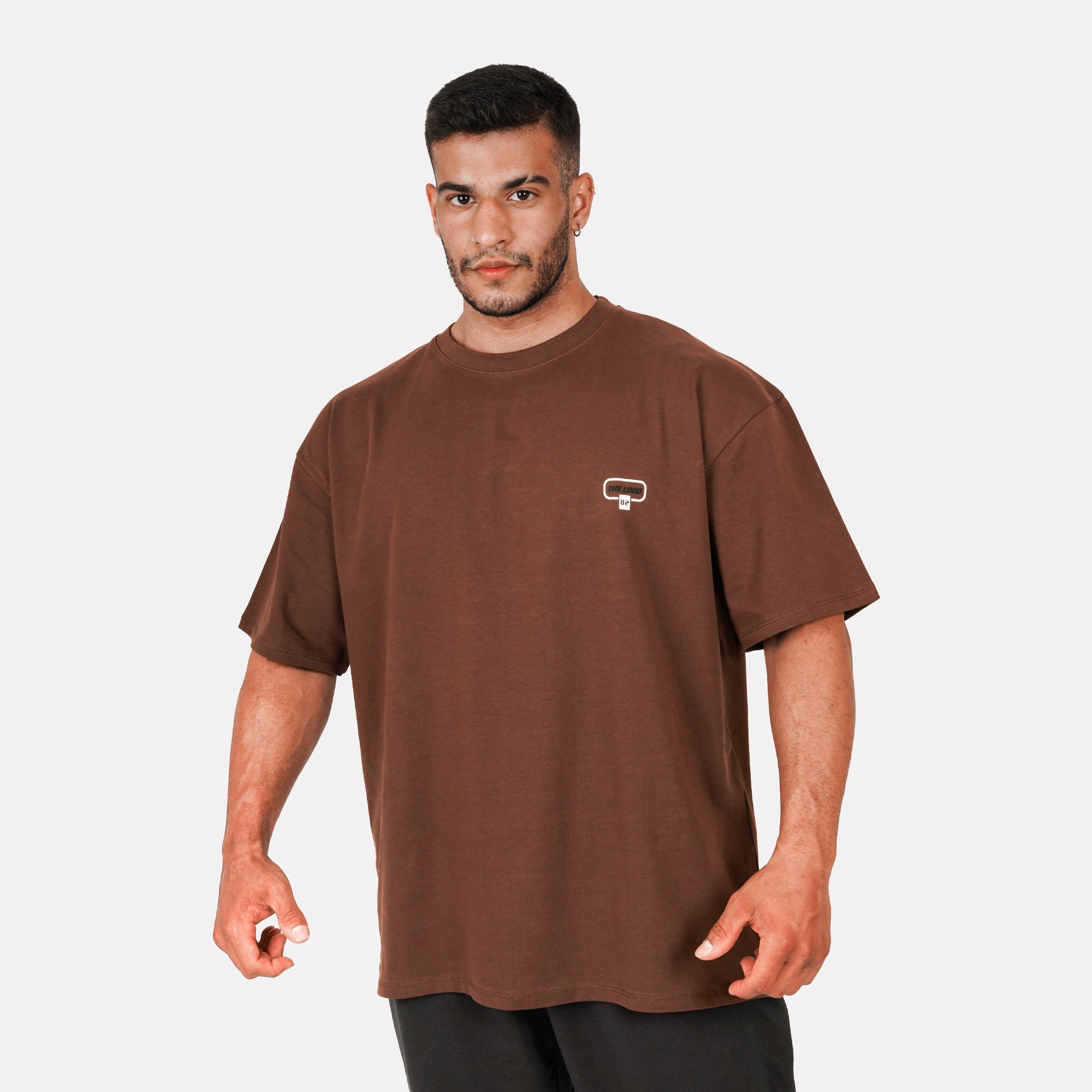 82 Oversize 240 Gsm Tshirt  - Kahverengi