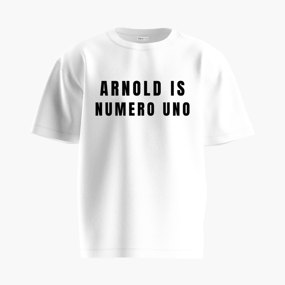 "ARNOLD IS NUMERO ONE" Oversize T-shirt