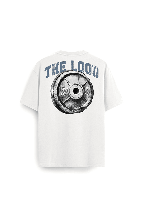 Iron Plate Oversize Tshirt - Beyaz