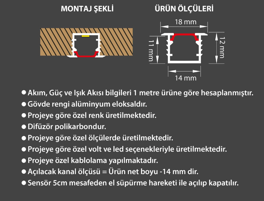 Ledim Alto IR Sensörlü Led Bar