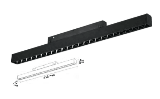 Ledim Magnet Armatür Siyah Kompakt Lensli 24W / LDM6614