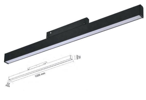 Ledim Magnet Armatür Opak Difüzörlü 40W / LDM6604